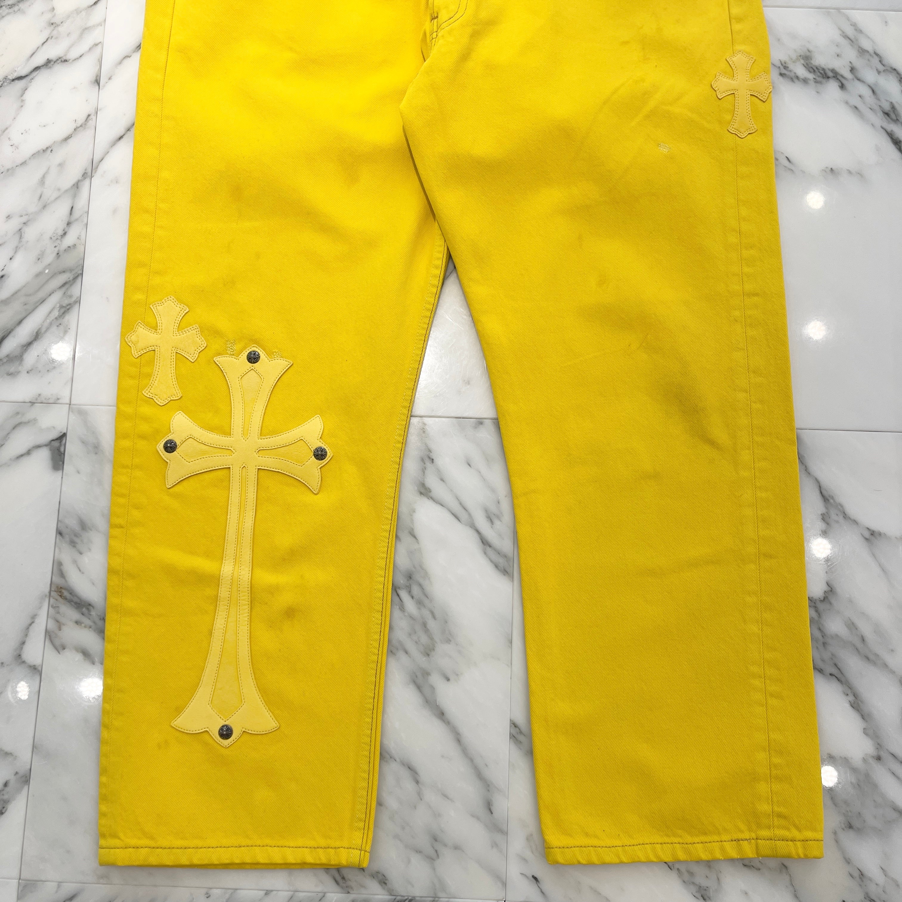 CHROME HEARTS × Levi's 517 VNTG Cross Leather Patch Denim Pants Size 36 クロムハーツ × リーバイス 517 ヴィンテージ クロスレザーパッチ デニムパンツ サイズ36