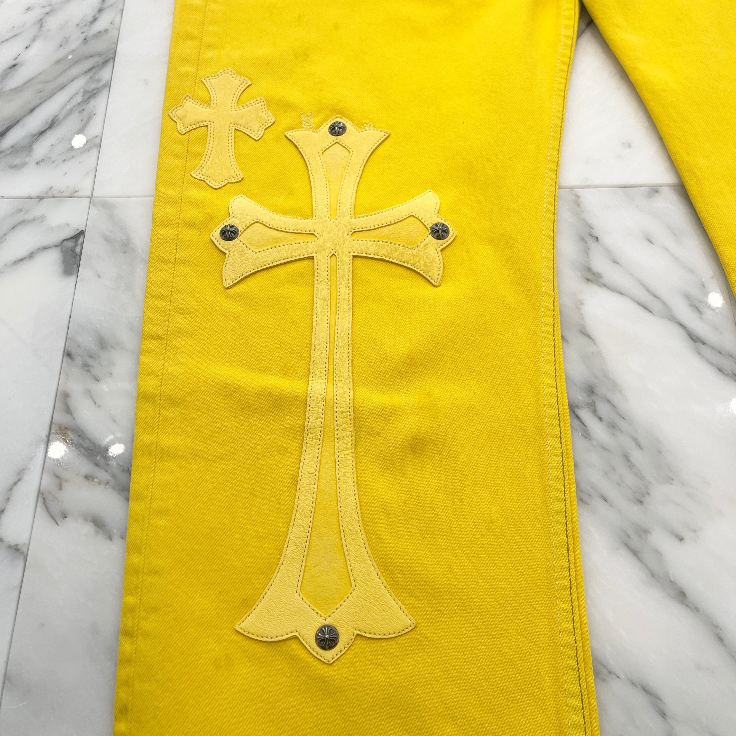 CHROME HEARTS × Levi's 517 VNTG Cross Leather Patch Denim Pants Size 36 クロムハーツ × リーバイス 517 ヴィンテージ クロスレザーパッチ デニムパンツ サイズ36