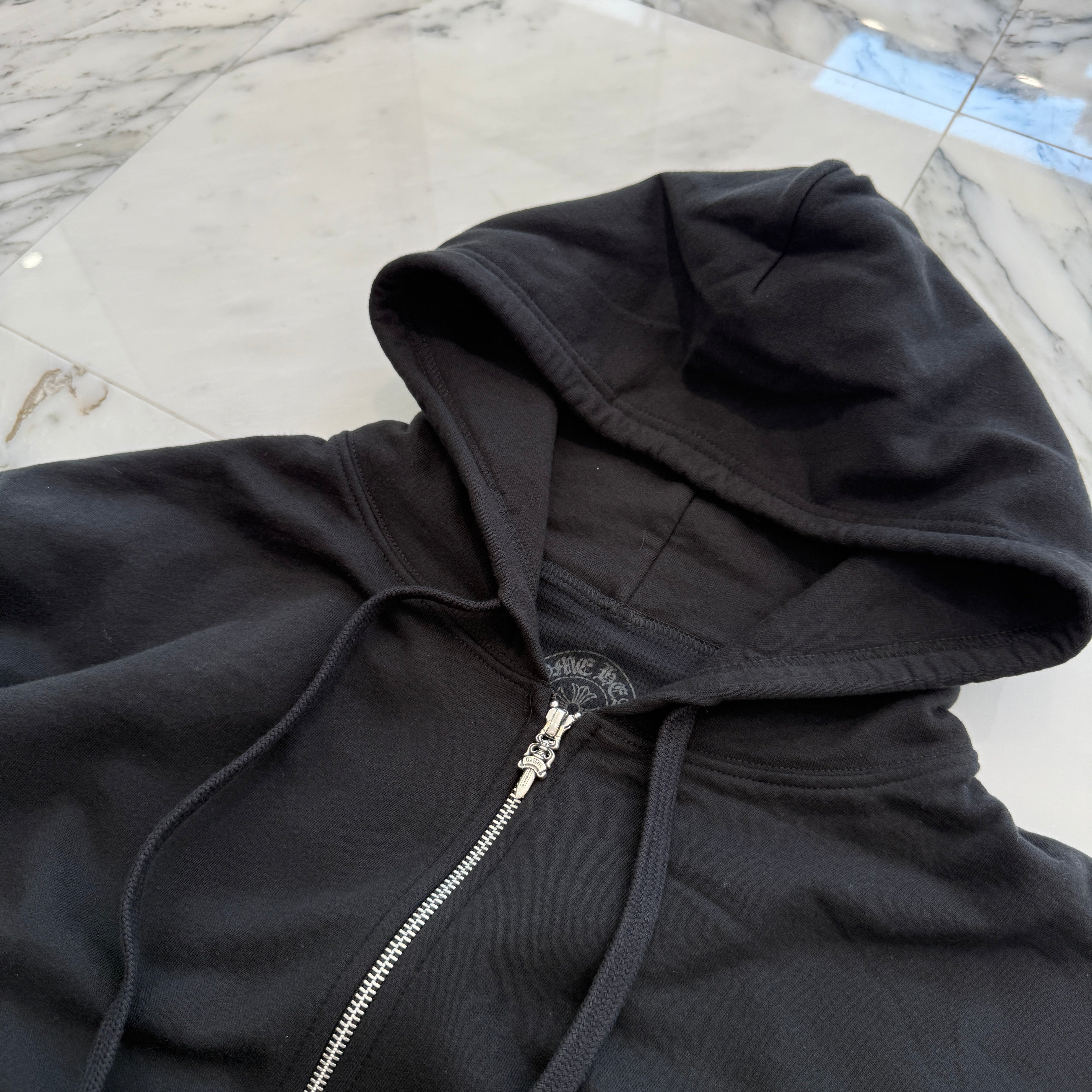 CHROME HEARTS Vertical Logo Zip Up Hoodie Size M クロムハーツ ヴァーティカルロゴ ジップアップフーディー サイズM