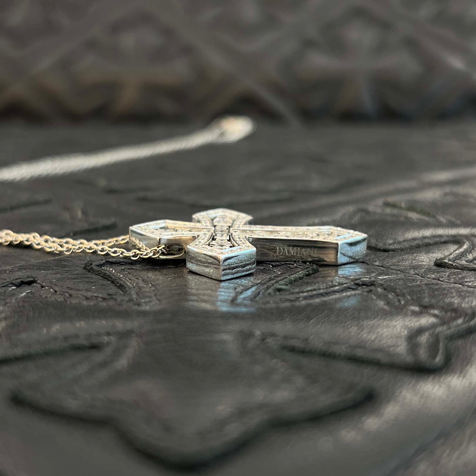 DAMIANI 18KWG Belle Epoque Diamond Crown Necklace 3181AL ダミアーニ 18KWG ベルエポック ダイヤモンド クラウン ネックレス