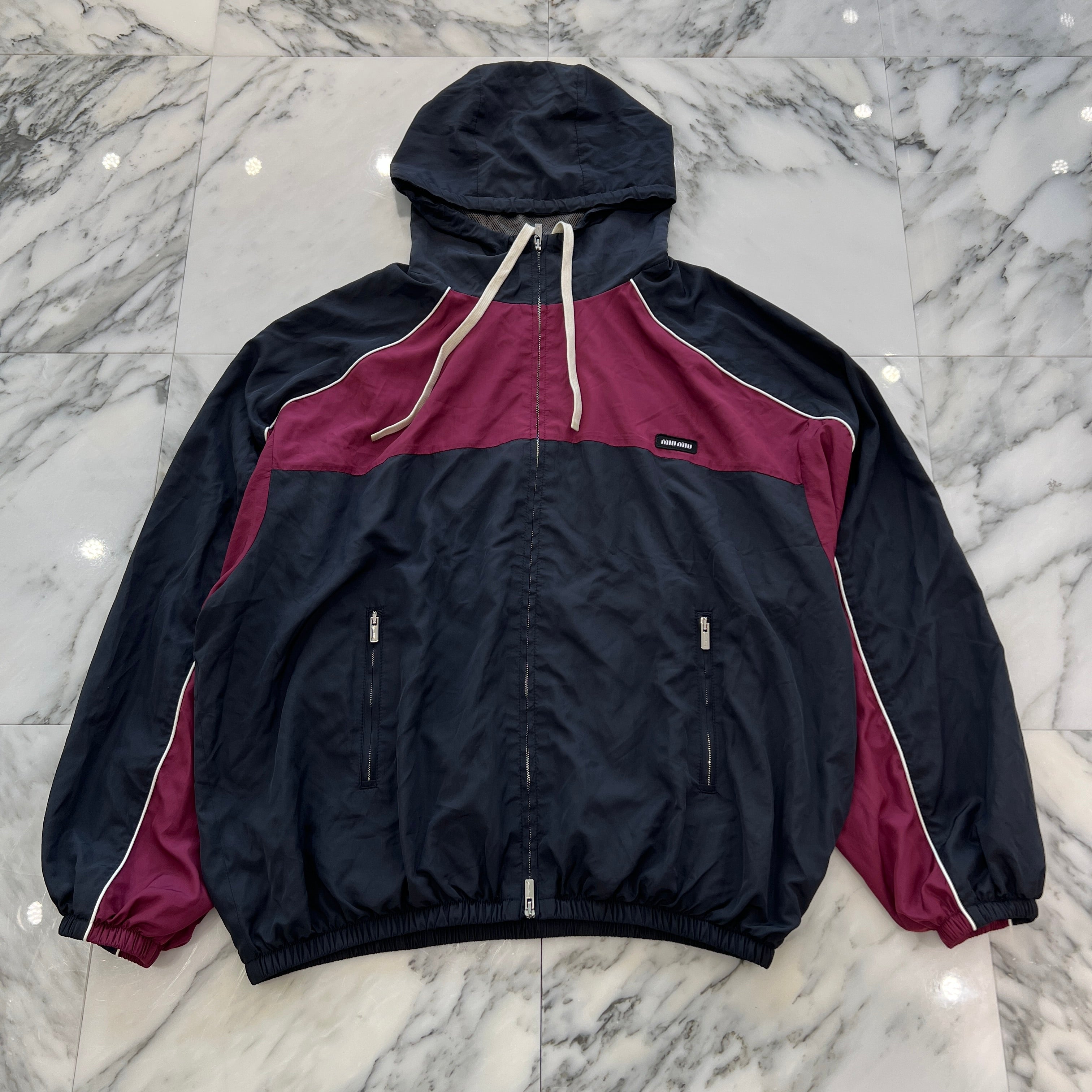 MIU MIU 2025SS Technical Nylon Zip Up Jacket ML1220 S000 163P Size