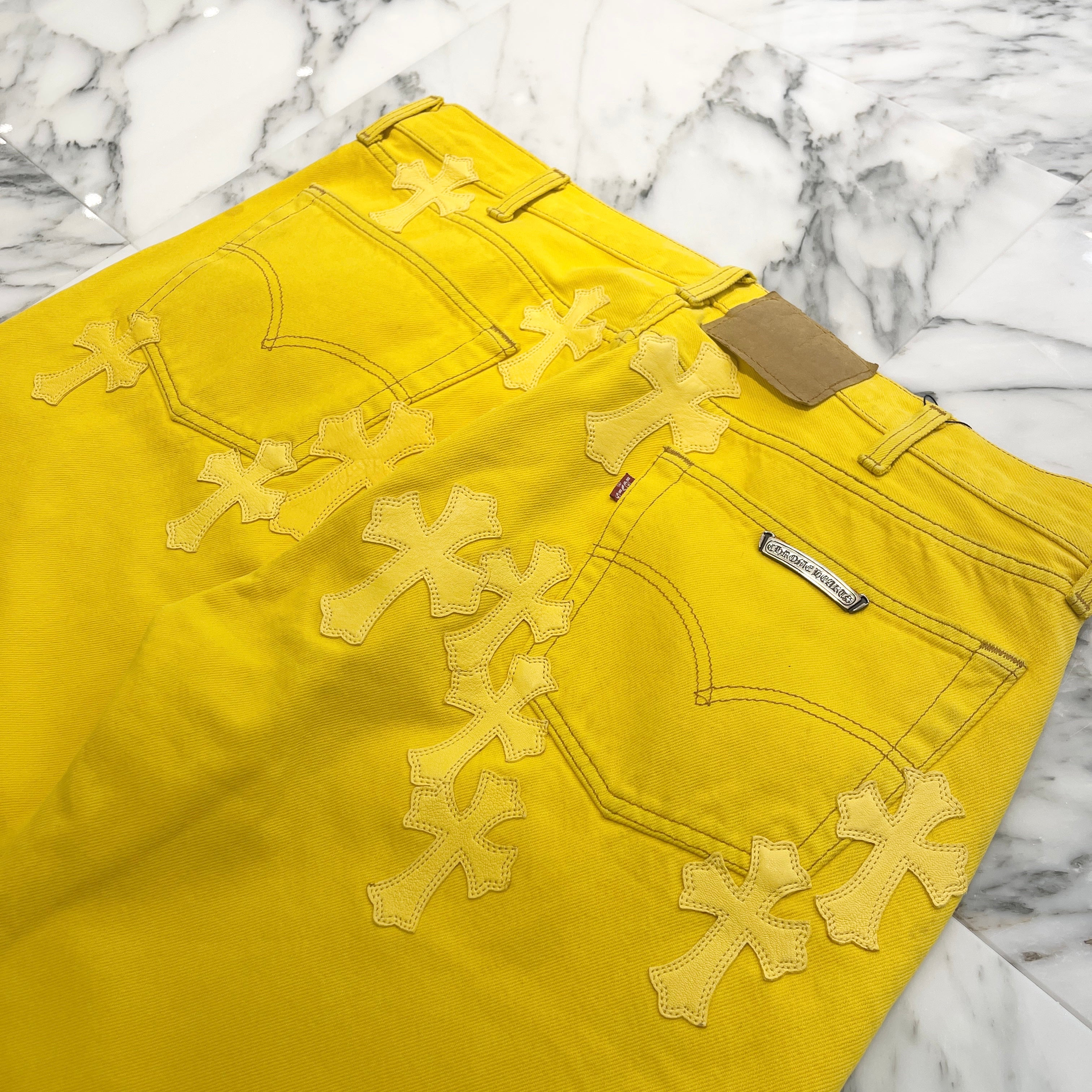 CHROME HEARTS × Levi's 517 VNTG Cross Leather Patch Denim Pants Size 36 クロムハーツ × リーバイス 517 ヴィンテージ クロスレザーパッチ デニムパンツ サイズ36