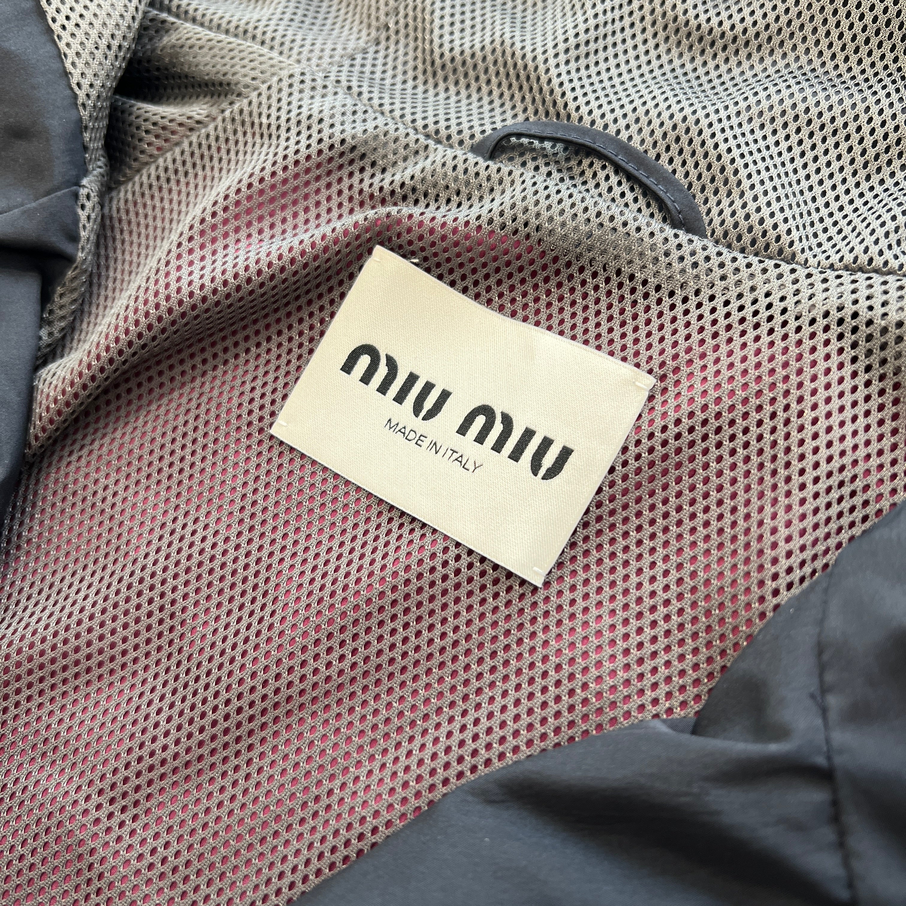 MIU MIU 2025SS Technical Nylon Zip Up Jacket ML1220 S000 163P Size