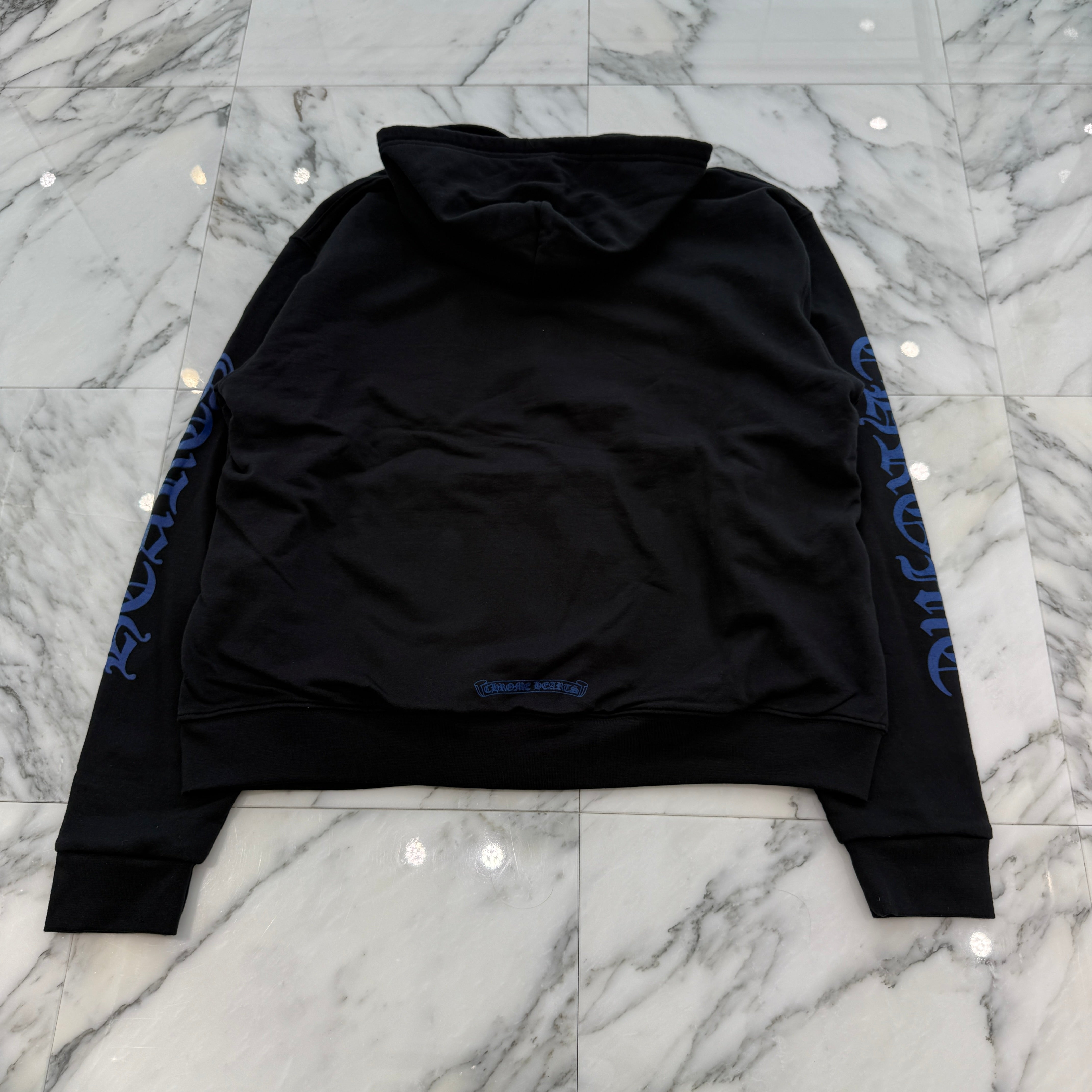 CHROME HEARTS Vertical Logo Zip Up Hoodie Size M クロムハーツ ヴァーティカルロゴ ジップアップフーディー サイズM