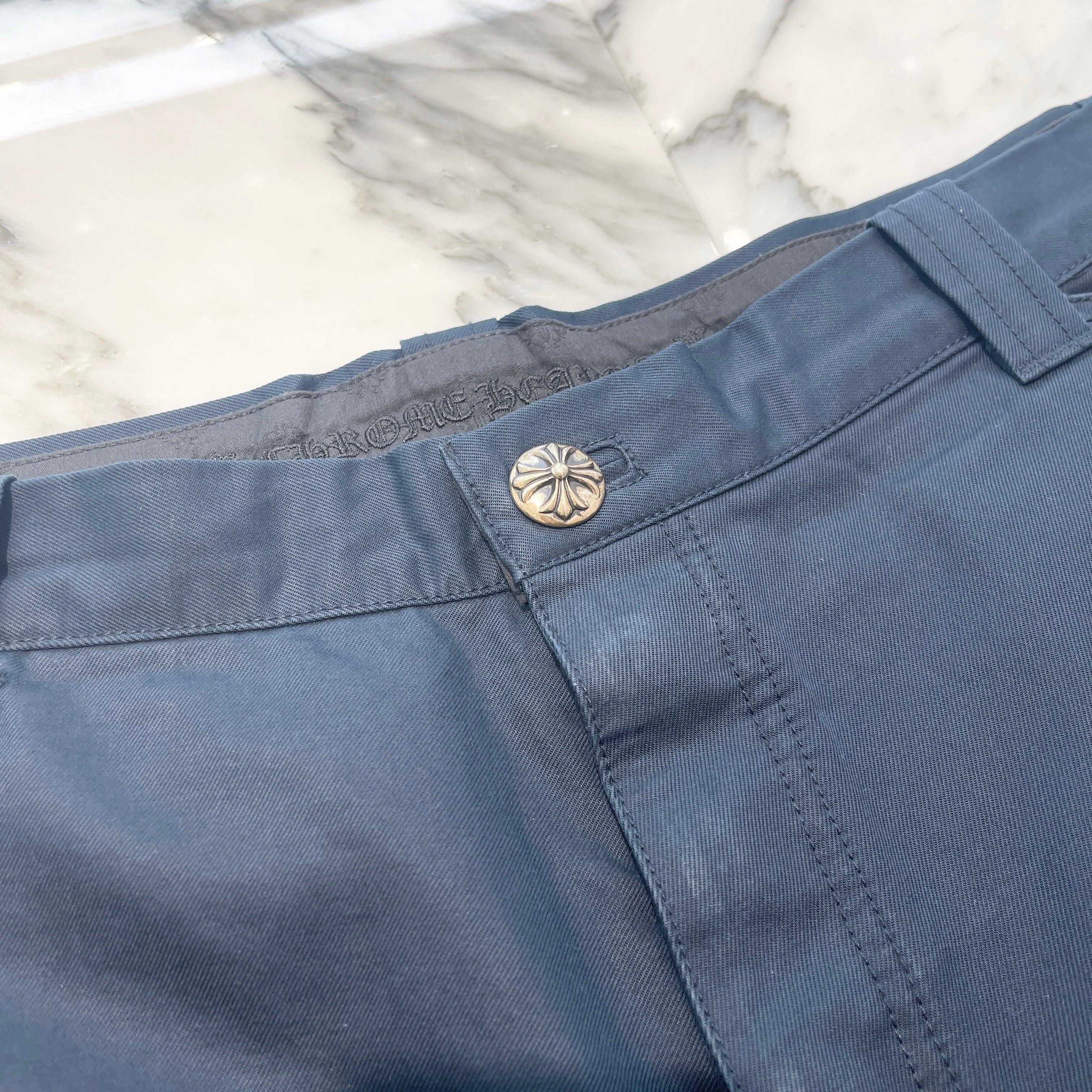 CHROME HEARTS Carpenter Leather Cross Patch Shorts Size 38 クロムハーツ カーペンター レザークロスパッチ ショーツ ハーフパンツ サイズ38