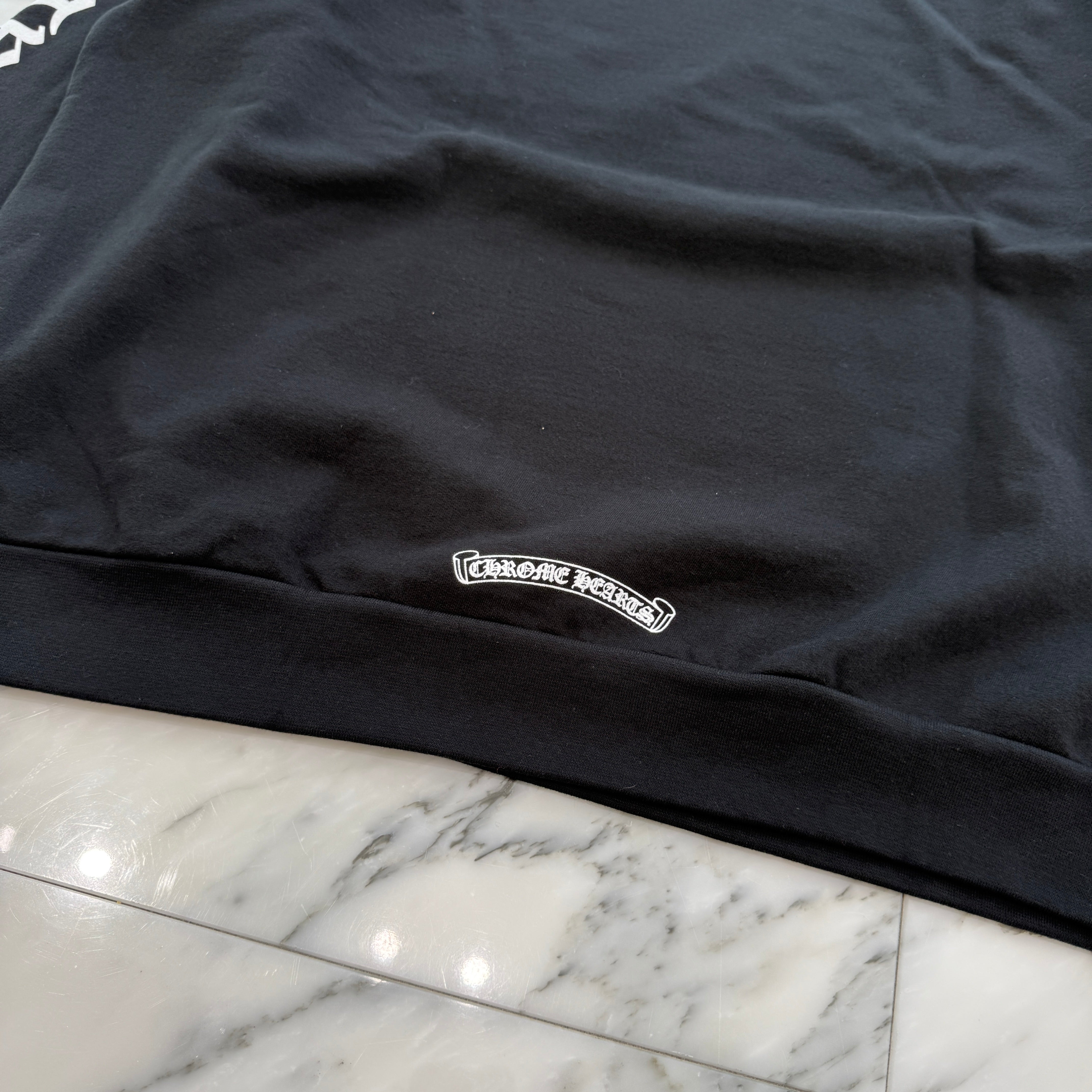 CHROME HEARTS Neck Logo Crewneck Sweatshirt Size L クロムハーツ