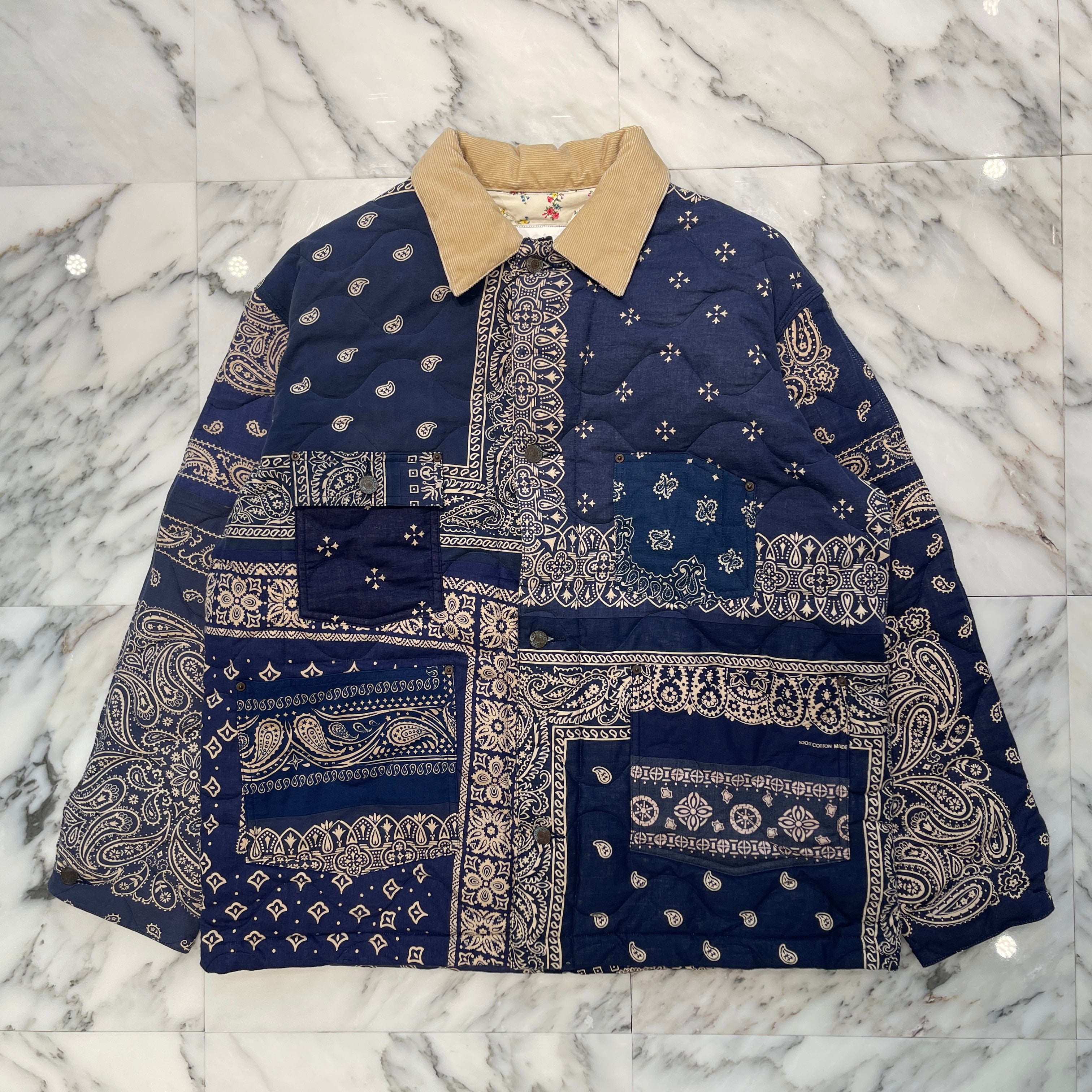 READY MADE 2020AW Quilting Bandana Blouson Jacket RE-CO-NV-00-00-111 Size 2 レディメイド キルティング バンダナ ジャケット サイズ2