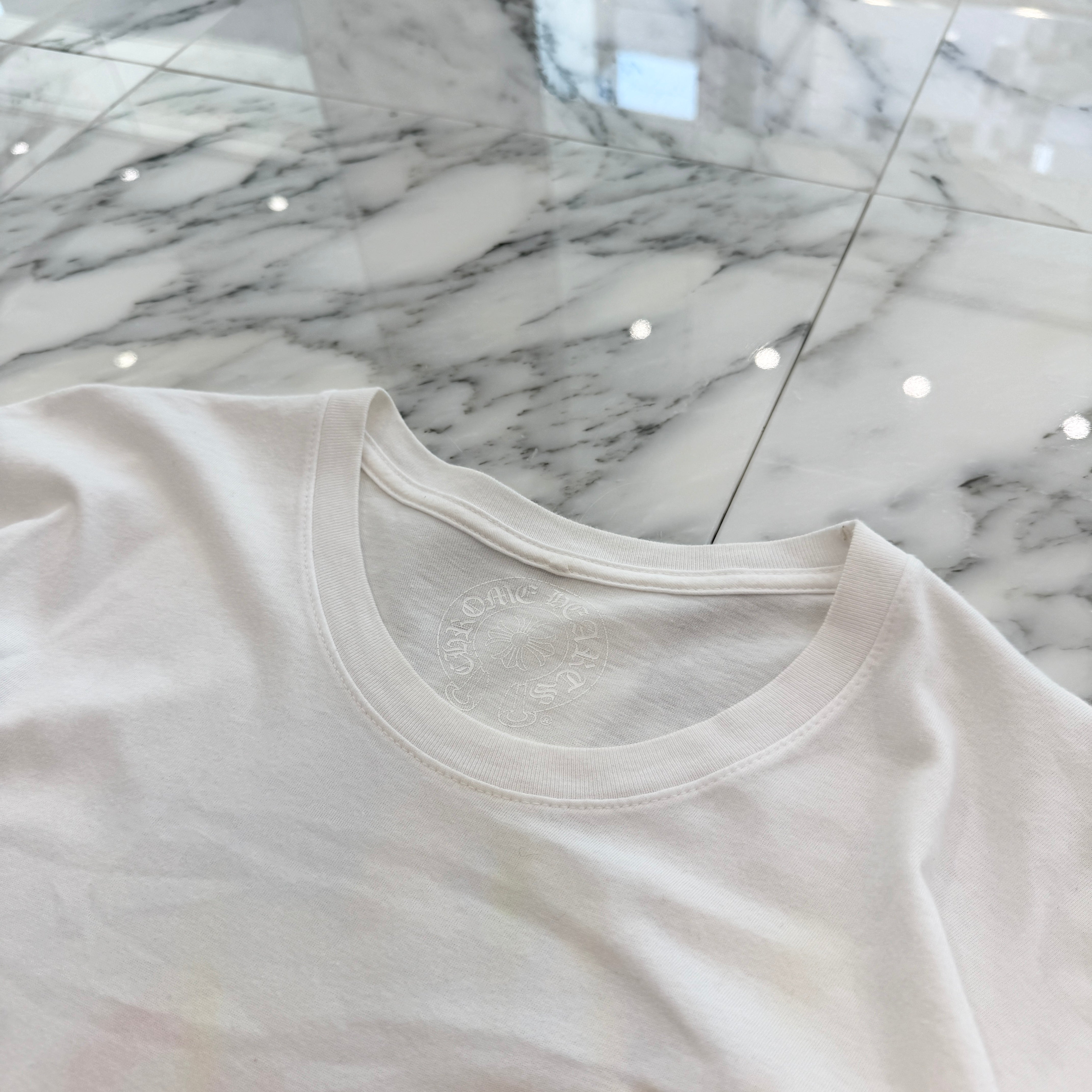 CHROME HEARTS × BELLA HADID Tie Dye Dyeing Initial Horseshoe Print Tee Size L クロムハーツ × ベラハディッド タイダイ染め イニシャル ホースシュープリント Tシャツ サイズL