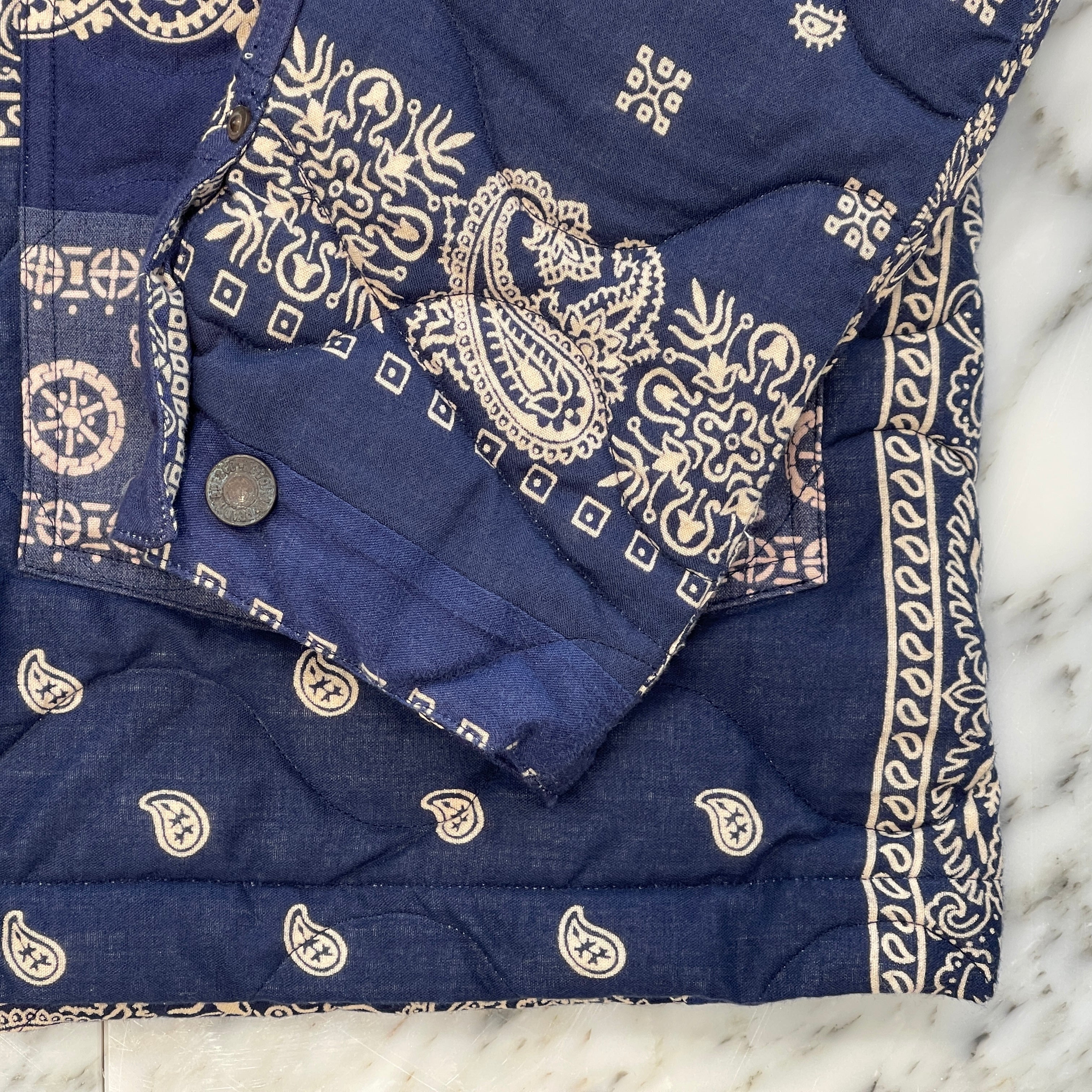 READY MADE レディメイド Quilting Bandana Burn Coat Navy RE-CO-NV 