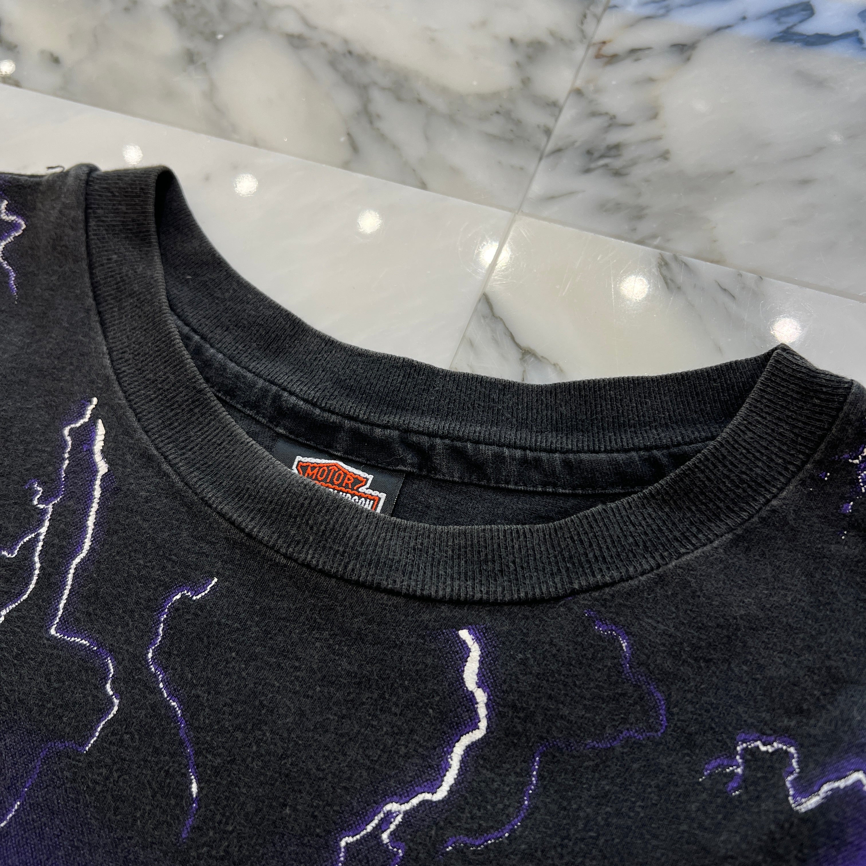 Vintage 90's Harley-Davidson "Thunder Lightning" S/S Tee Size XL 90's ハーレー・ダビットソン "サンダー ライトニングＴシャツ サイズXL