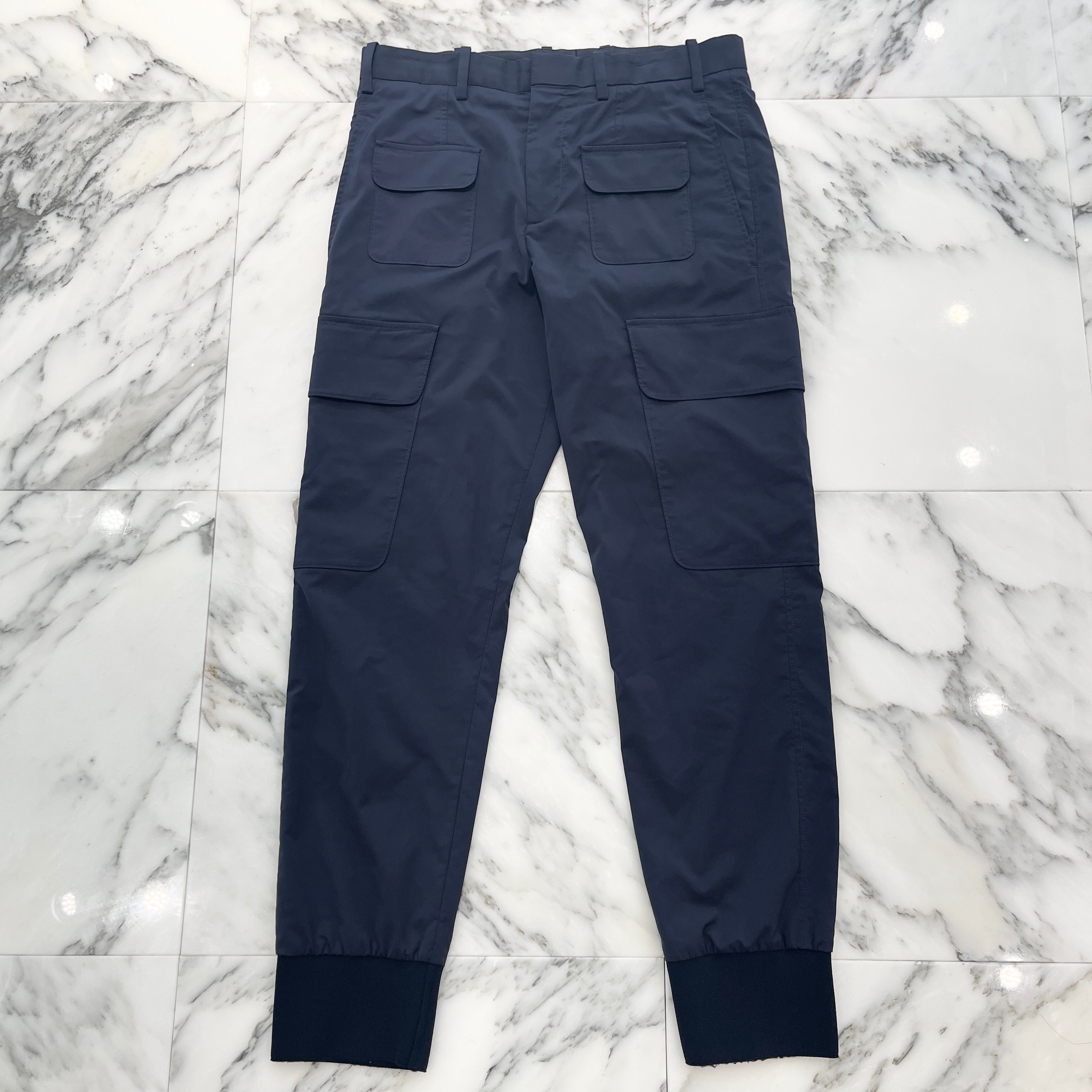 NEIL BARRETT 2021SS Skinny Fit Polyester Cargo Pants PBPA555 H073 Size 44 ニールバレット スキニーフィット ポリエステル カーゴパンツ サイズ44