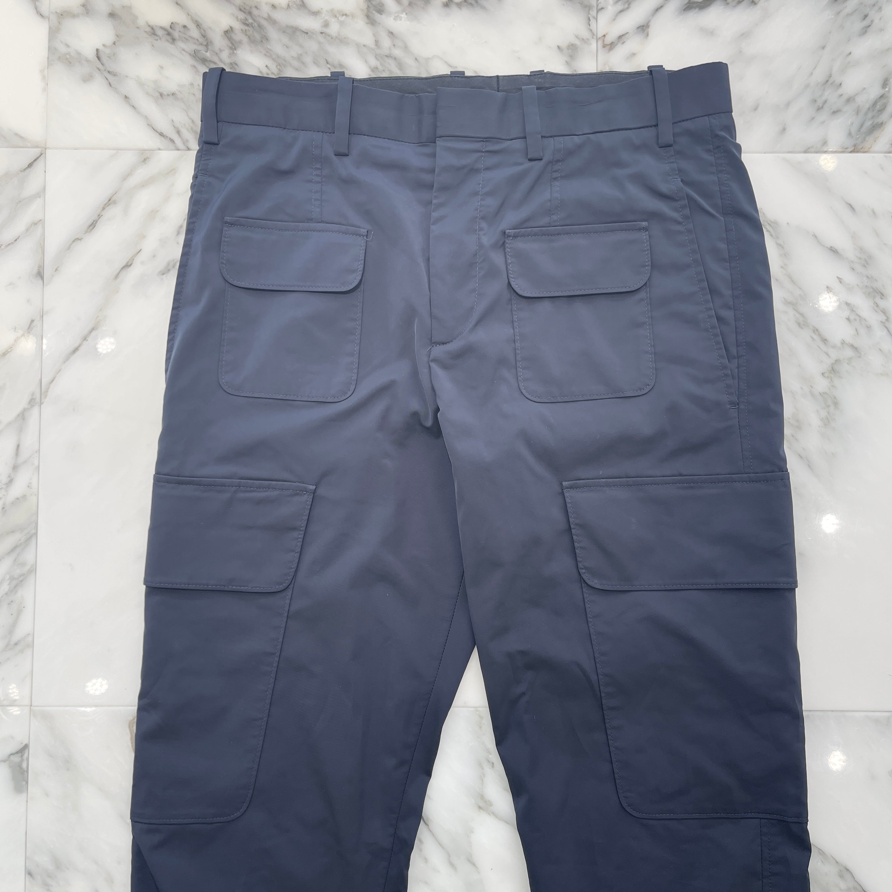 NEIL BARRETT 2021SS Skinny Fit Polyester Cargo Pants PBPA555 H073 Size 44 ニールバレット スキニーフィット ポリエステル カーゴパンツ サイズ44