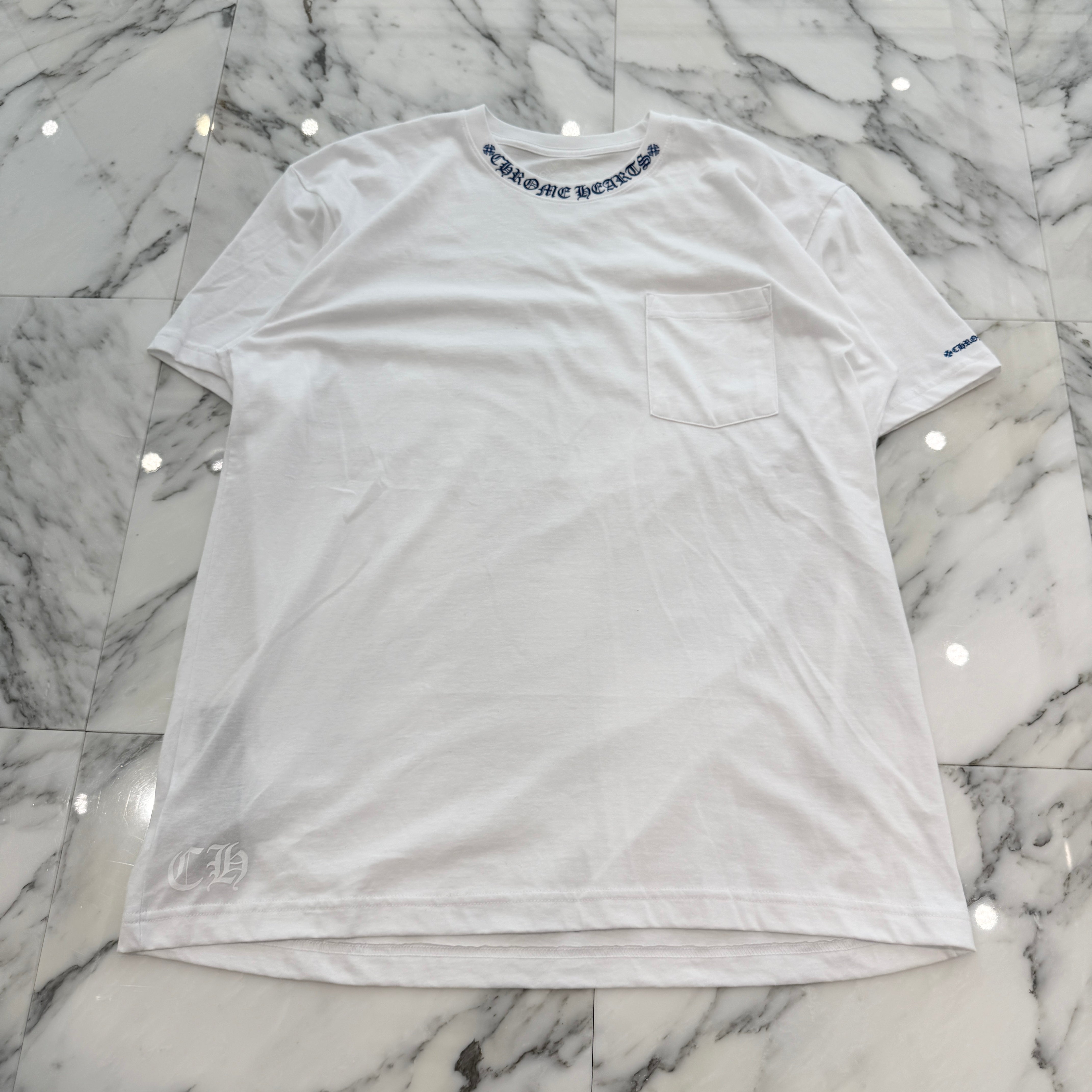 CHROME HEARTS オールドイングリッシュ ネックロゴ ロンT 黒紫 Chrome