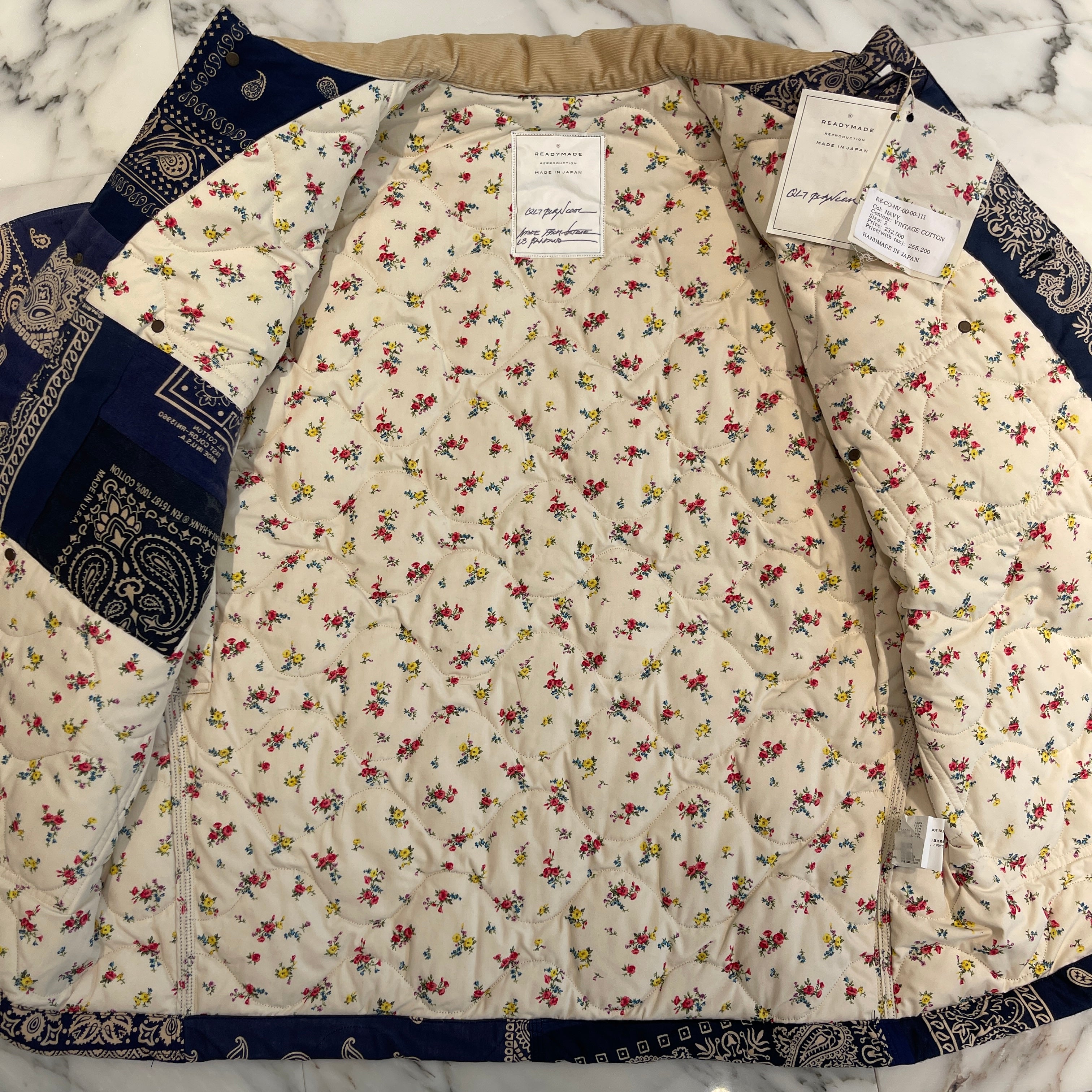 READY MADE 2020AW Quilting Bandana Blouson Jacket RE-CO-NV-00-00-111 Size 2 レディメイド キルティング バンダナ ジャケット サイズ2