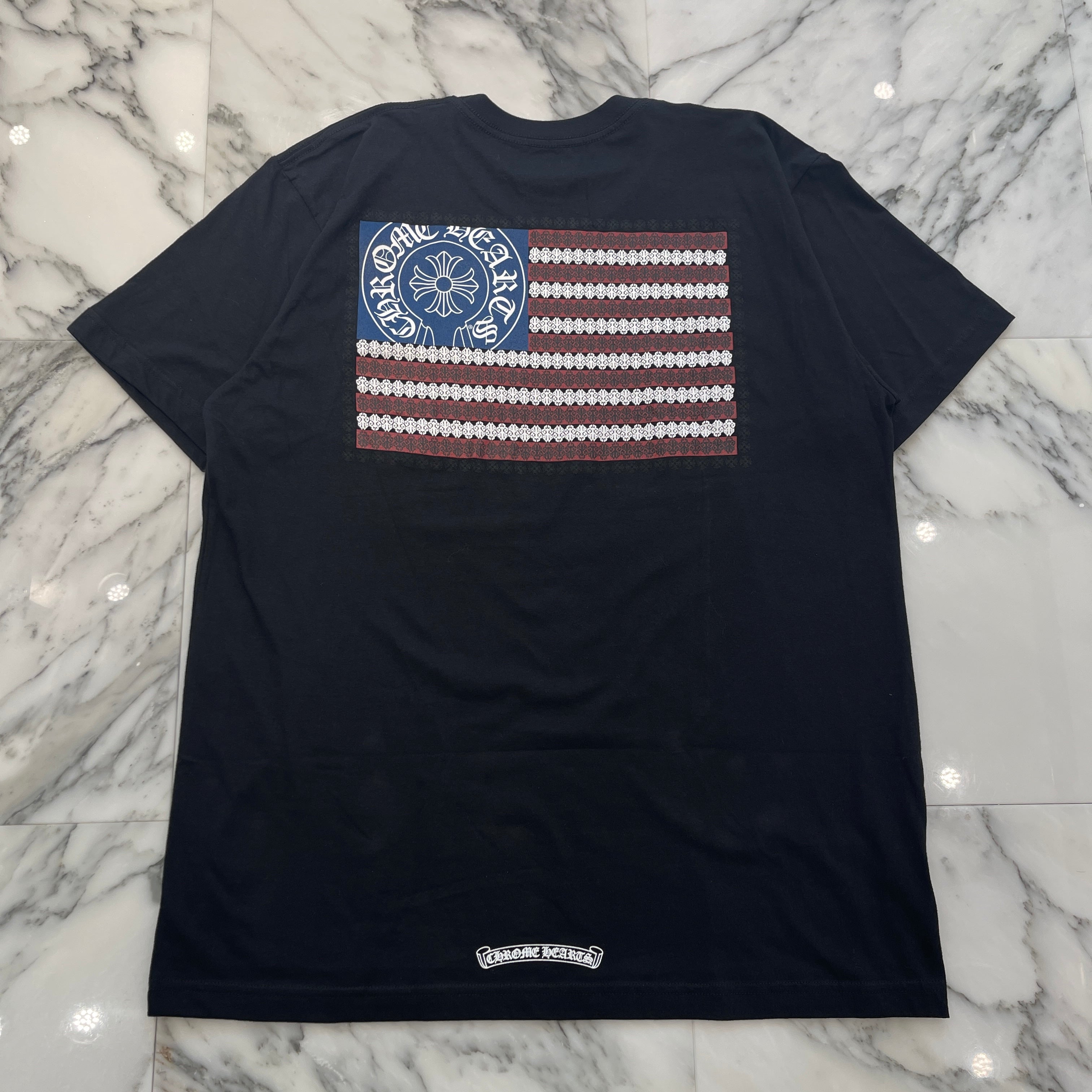 CHROME HEARTS American Flag Vine Dagger Horseshoe Tee Size M クロムハーツ アメリカンフラッグ ヴァインダガーホースシュー Tシャツ サイズM