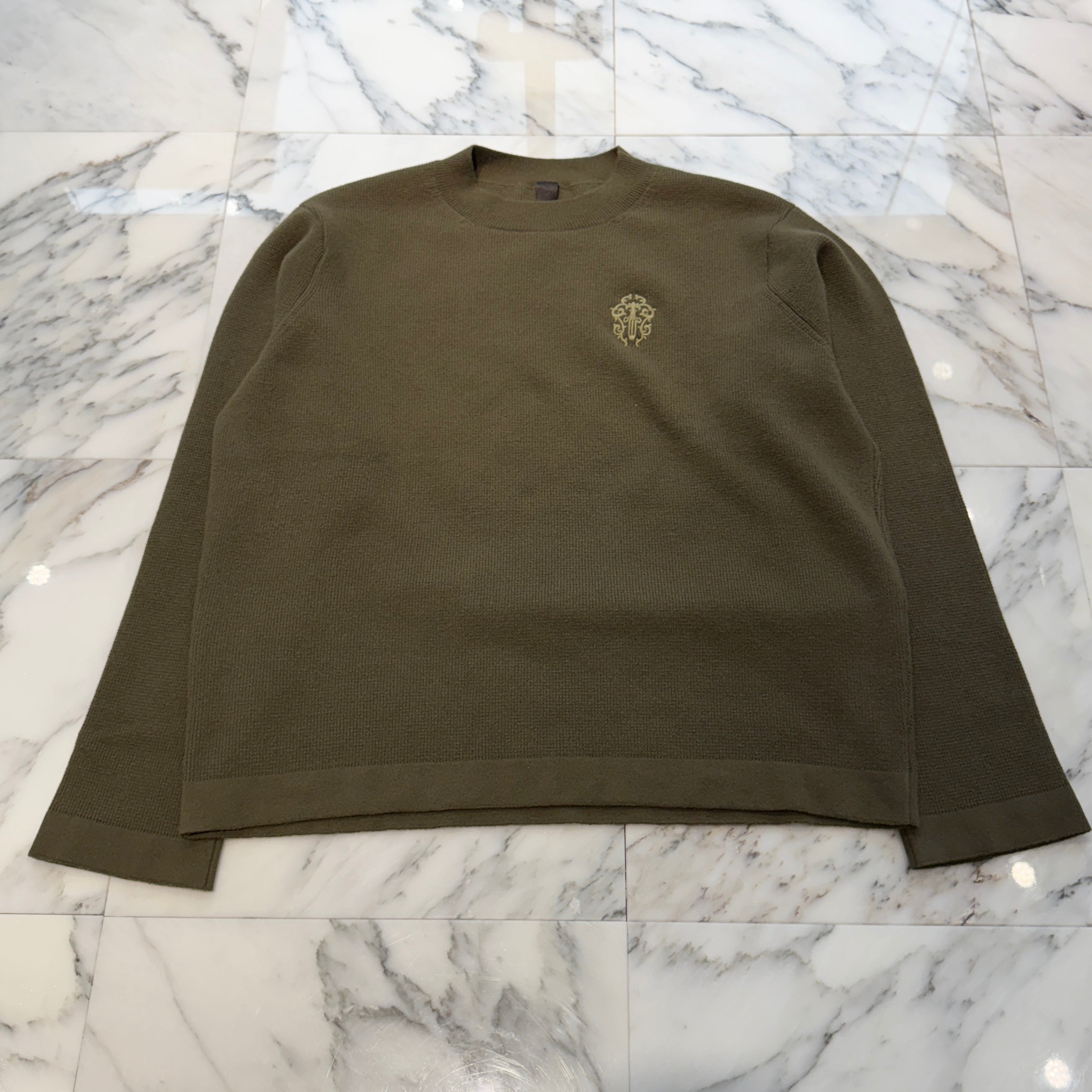 CHROME HEARTS YNOT Vine Dagger Embroidery Cashmere Sweater Size L クロムハーツ ワイノット ヴァインダガー刺繡 カシミヤセーター サイズL