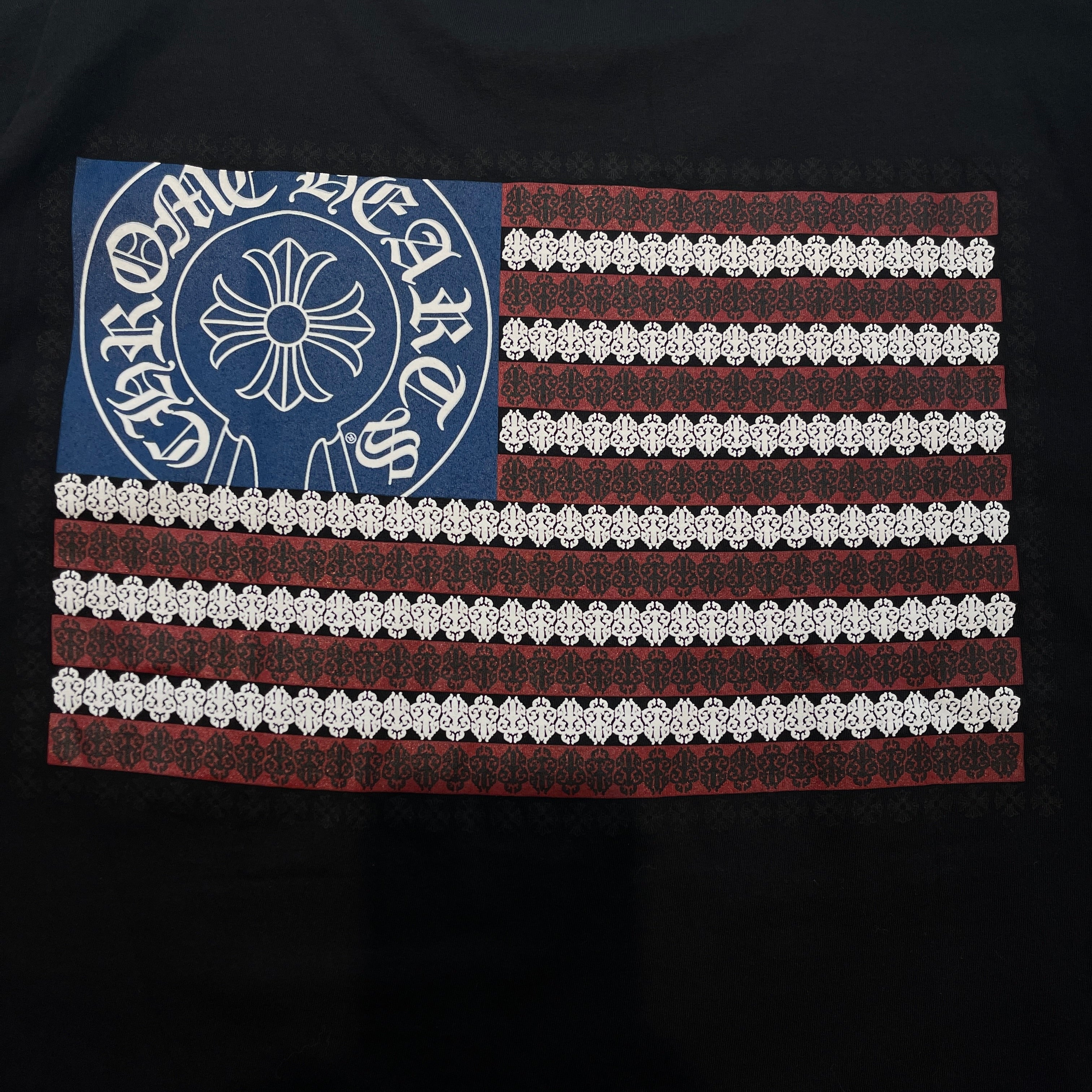 CHROME HEARTS American Flag Vine Dagger Horseshoe Tee Size M クロムハーツ アメリカンフラッグ ヴァインダガーホースシュー Tシャツ サイズM