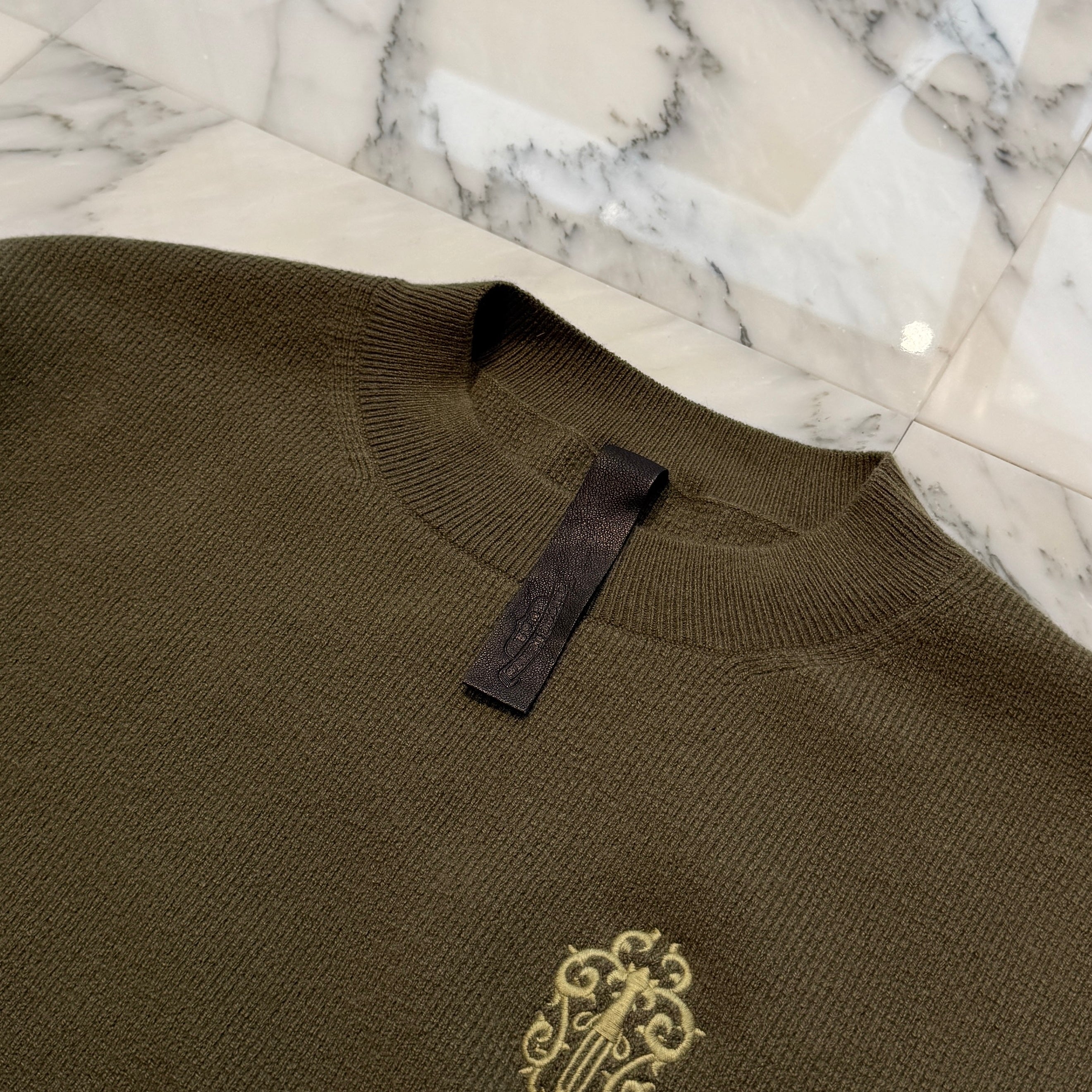 CHROME HEARTS YNOT Vine Dagger Embroidery Cashmere Sweater Size L クロムハーツ ワイノット ヴァインダガー刺繡 カシミヤセーター サイズL