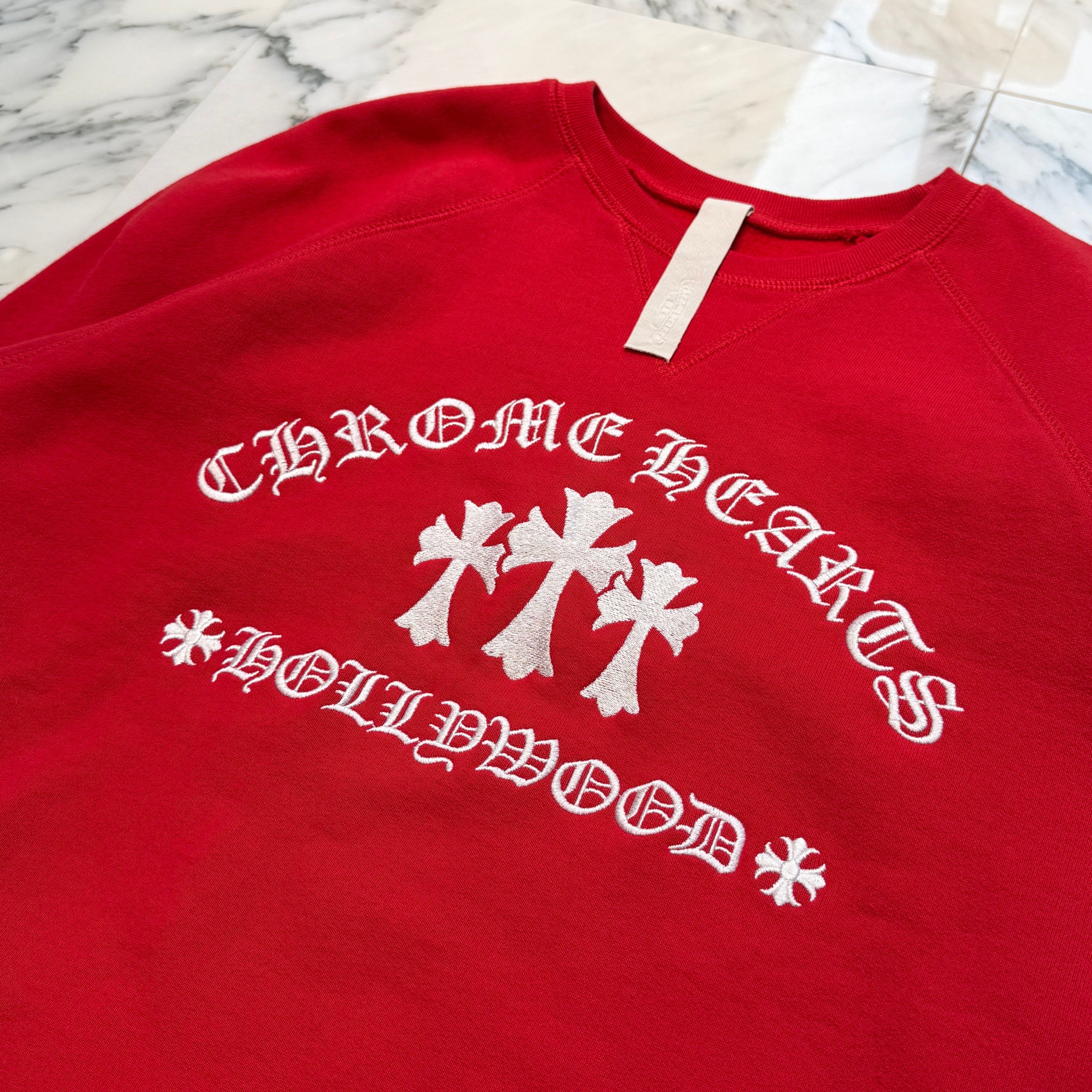 CHROME HEARTS King Taco 3 Cemetery Cross Embroidery Sweat Shirt Size L クロムハーツ キングタコ 3 セメタリークロス 刺繍 スウェットシャツ サイズL