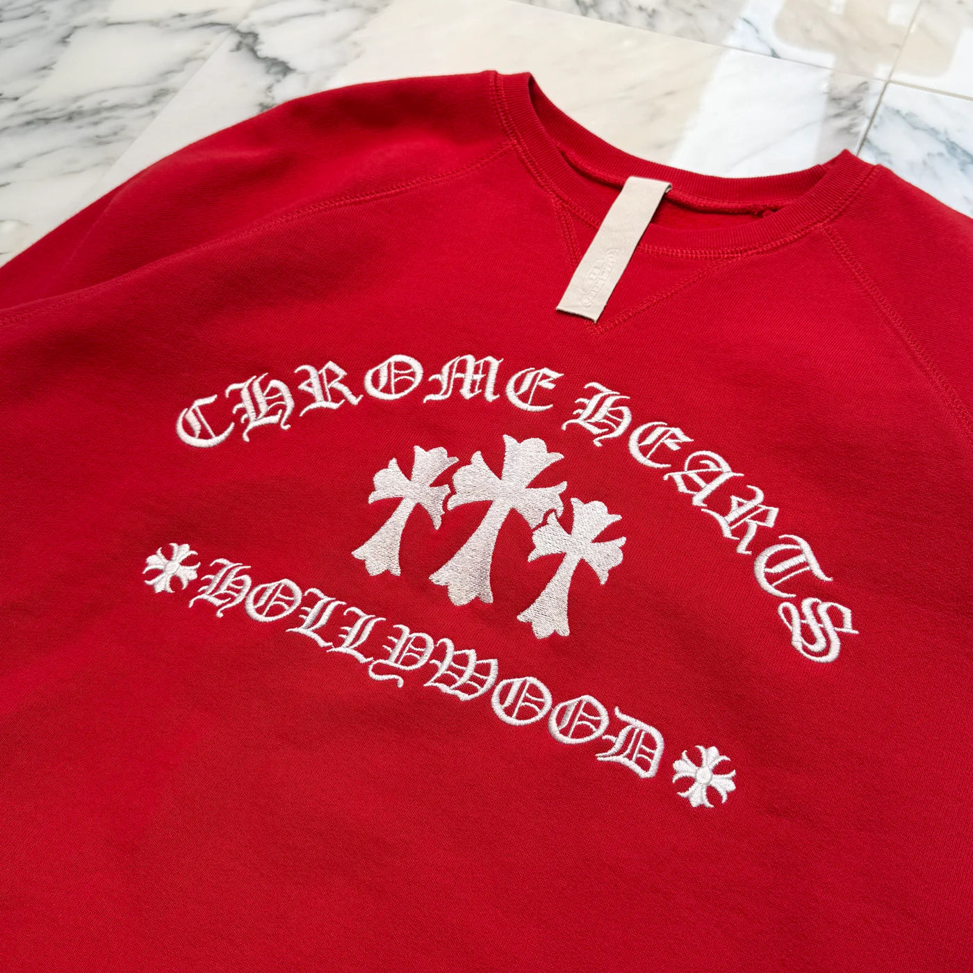 CHROME HEARTS King Taco 3 Cemetery Cross Embroidery Sweat Shirt Size M クロムハーツ キングタコ 3セメタリークロス刺繍 スウェットシャツ サイズM