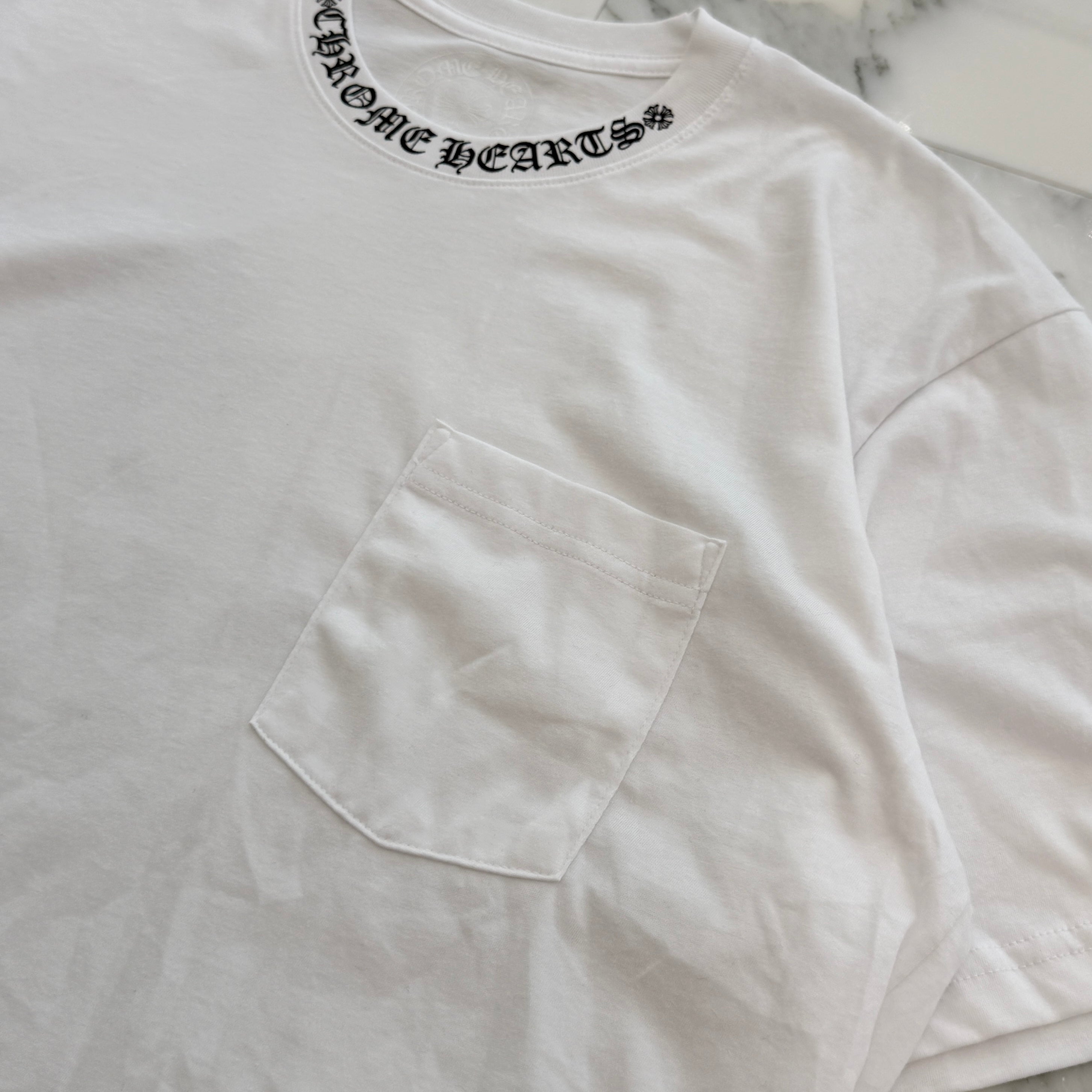 CHROME HEARTS Neck Logo Tee Size L クロムハーツ ネックロゴ Tシャツ サイズL