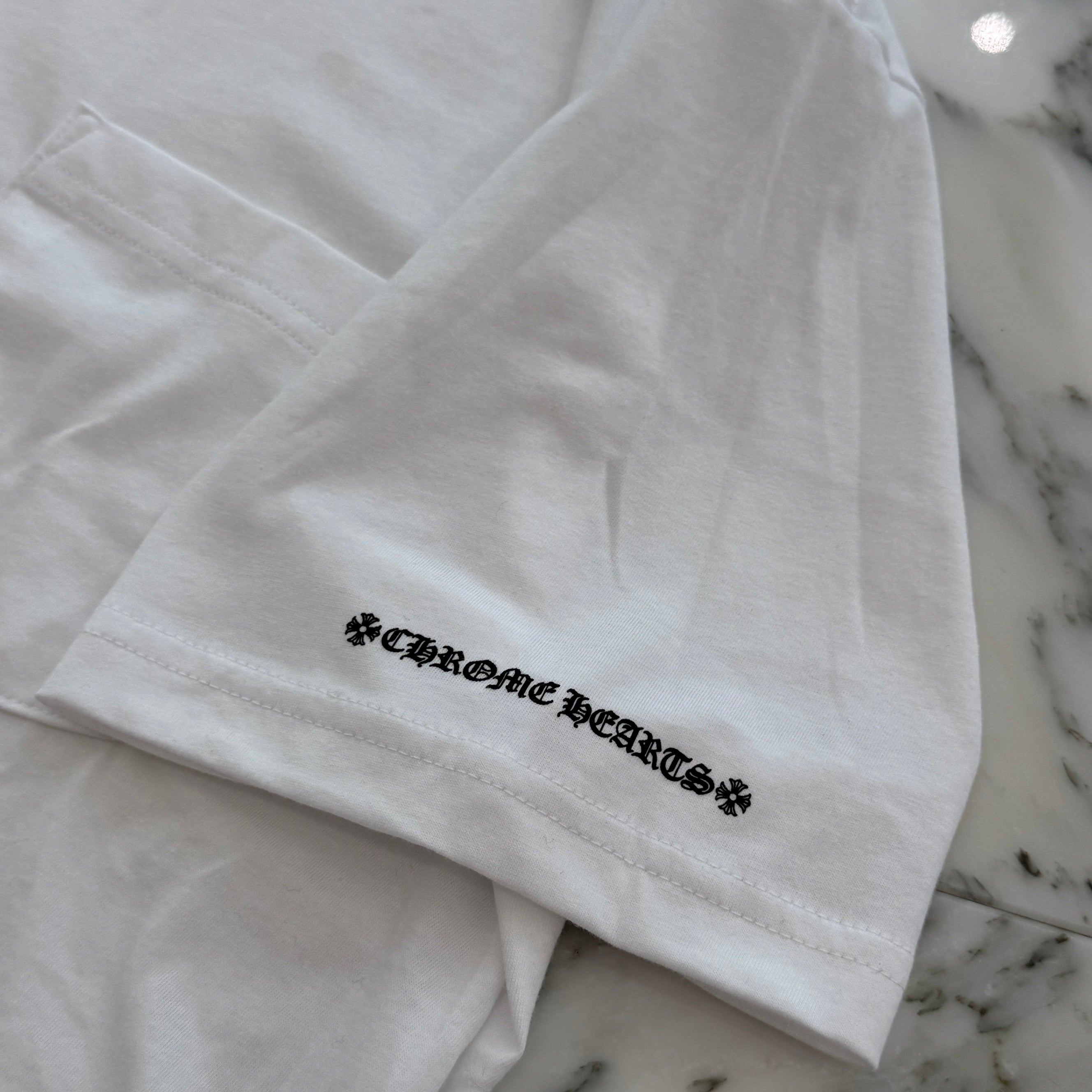 CHROME HEARTS Neck Logo Tee Size L クロムハーツ ネックロゴ Tシャツ サイズL