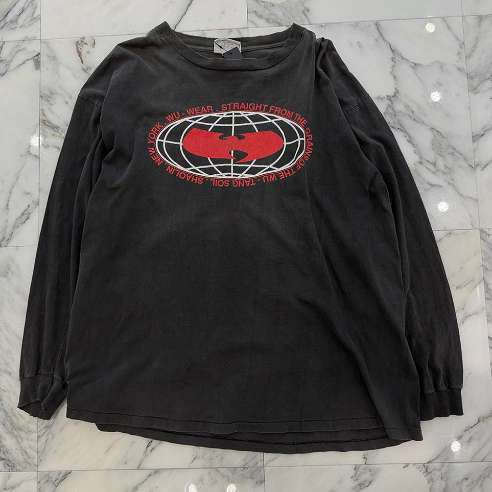 Vintage 90's WU wear Wu-Tang Clan Logo Print L/S Tee Size XL ヴィンテージ 90's ウー・ウェアー  ウータン・クラン ロゴプリント ロングスリーブTシャツ サイズXL