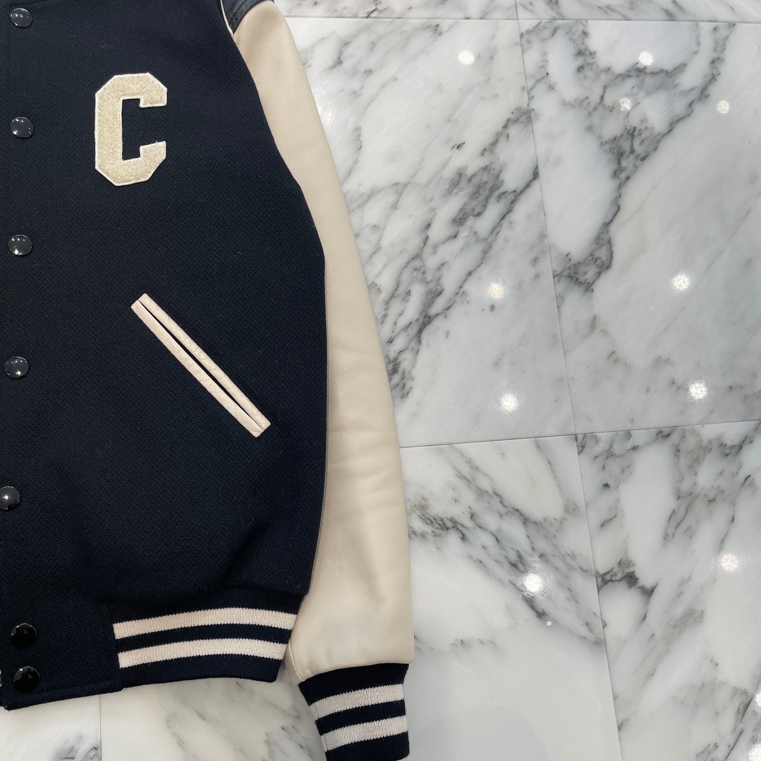 CELINE 2022SS Classic Wool Teddy Jacket 2V56D896C.38NO Size44 セリーヌ クラシック ウール テディジャケット サイズ 44