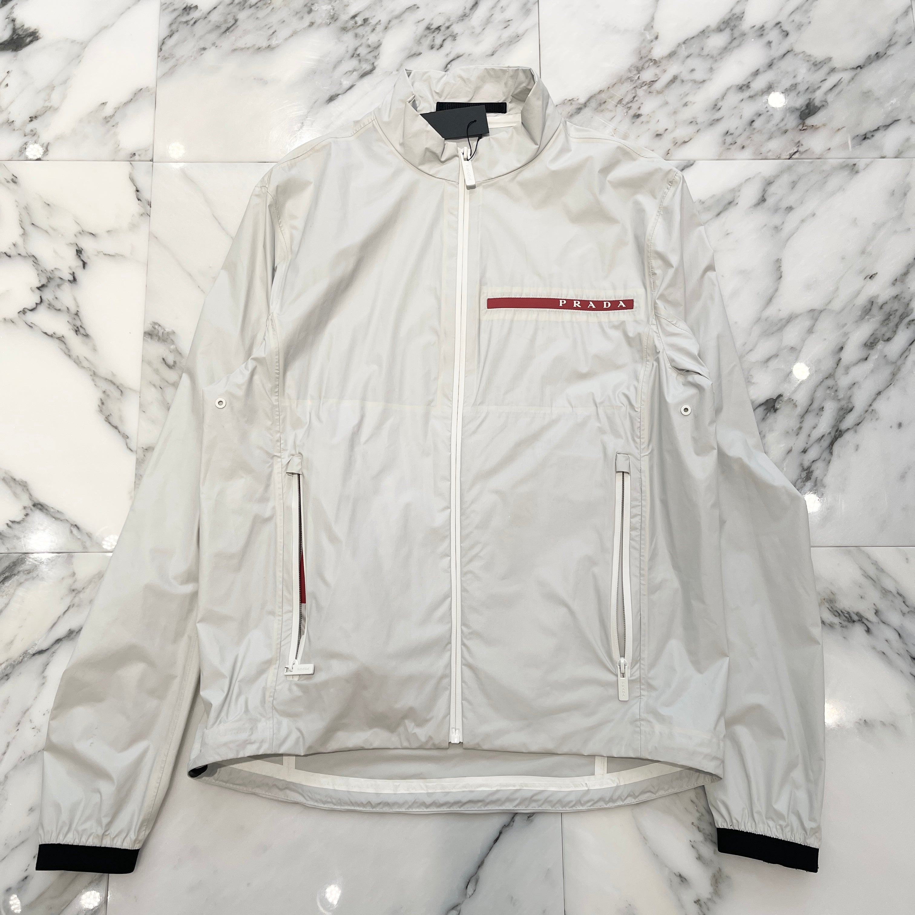 PRADA 2018AW Light Re-Nylon Hooded Jacket SGB035 S191 1T2Y Size 44 プラダ ライト リナイロン フーデッド ジャケット サイズ44