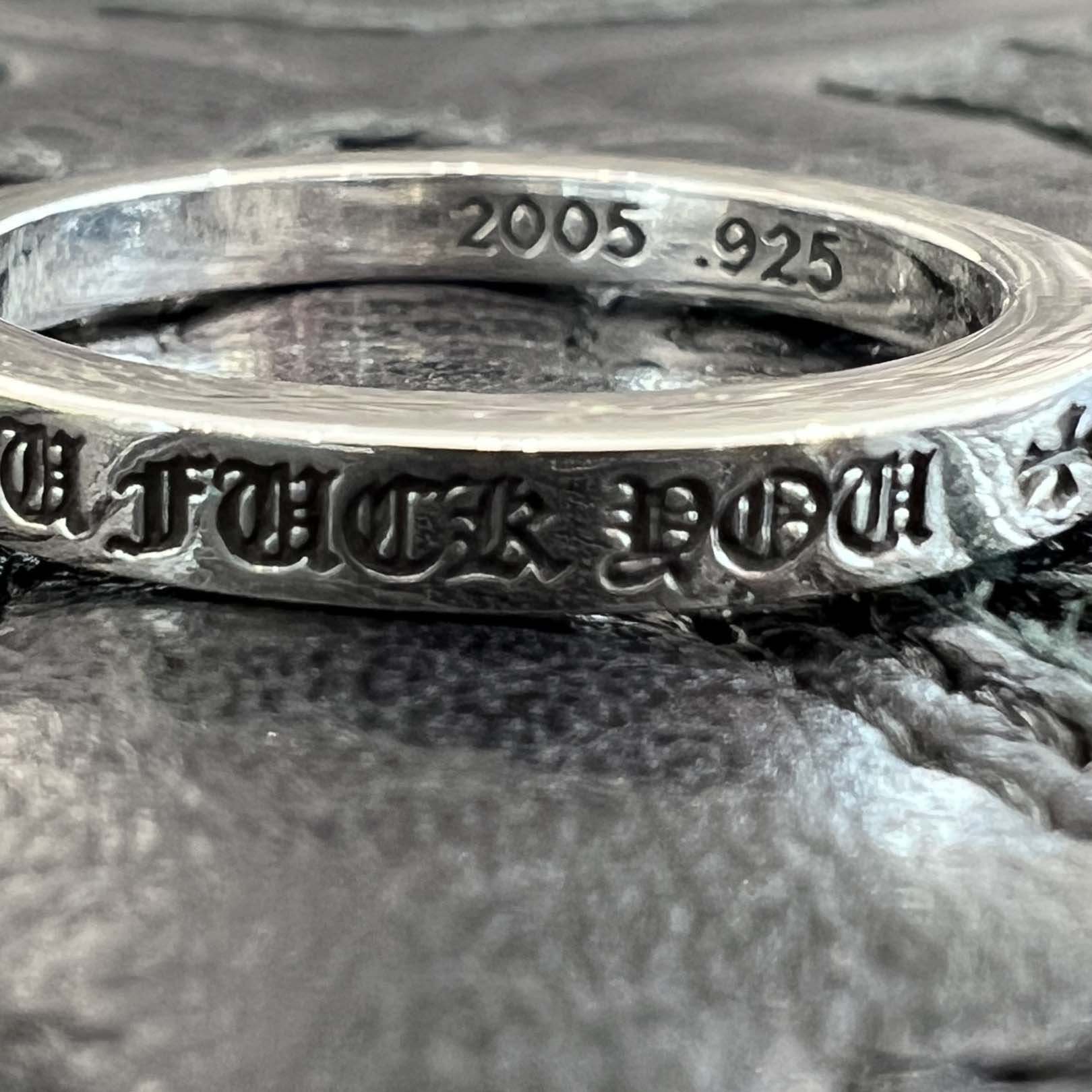 CHROME HEARTS Malibu Limited "FUCK YOU" 3mm Spacer Ring Size 25号 クロムハーツ マリブ限定 "ファックユー" 3mm スペーサーリング サイズ25号