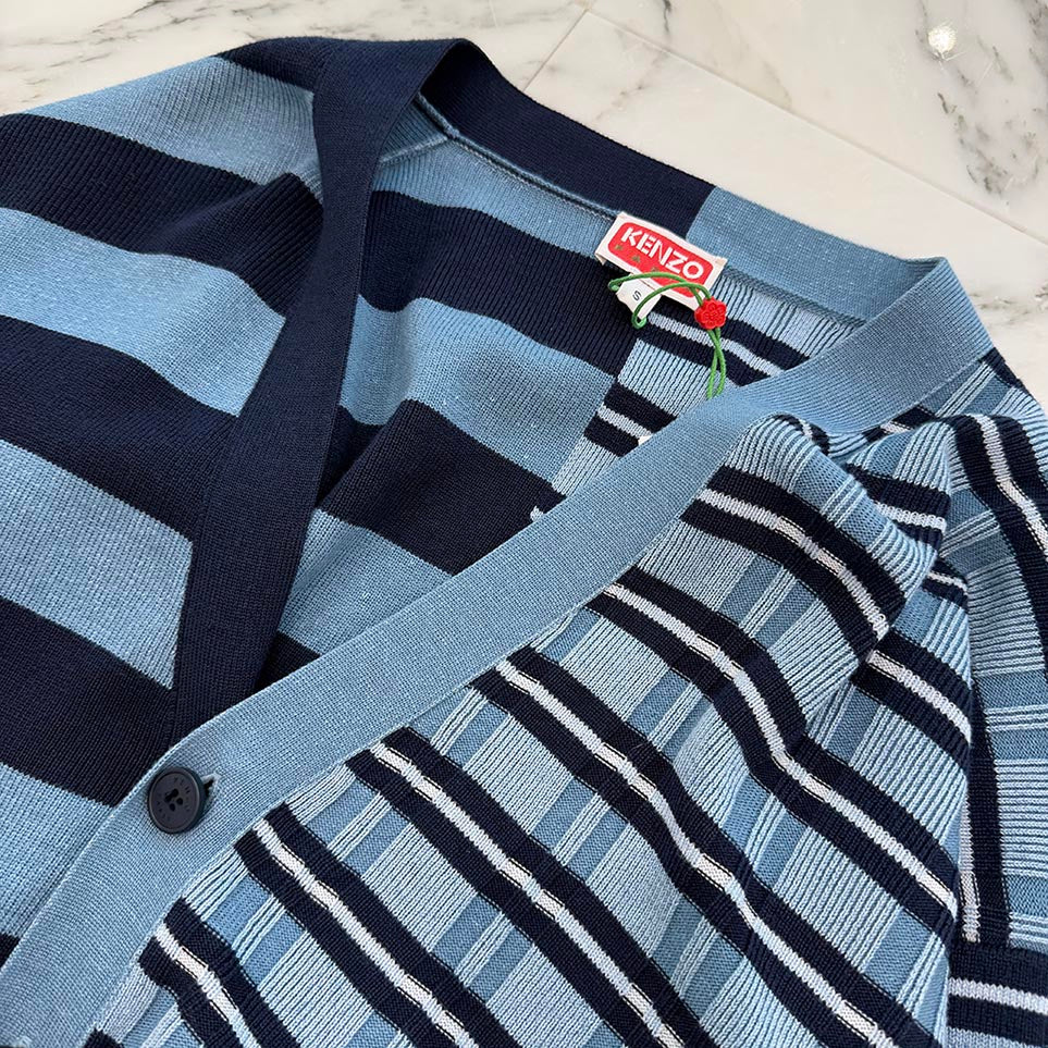 KENZO 2022AW Mixed Stripe Cardigan FC65CA3283CK Size S ケンゾー ミックスストライプカーディガン サイズS