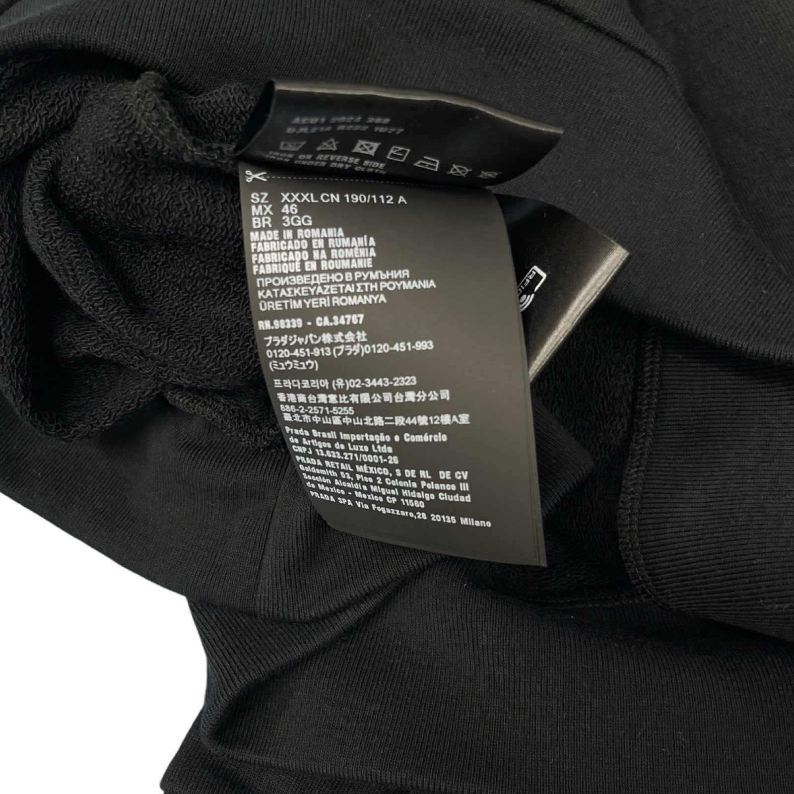 PRADA Logo Sweatshirt UJL21A R232 1U77 Size XXXL