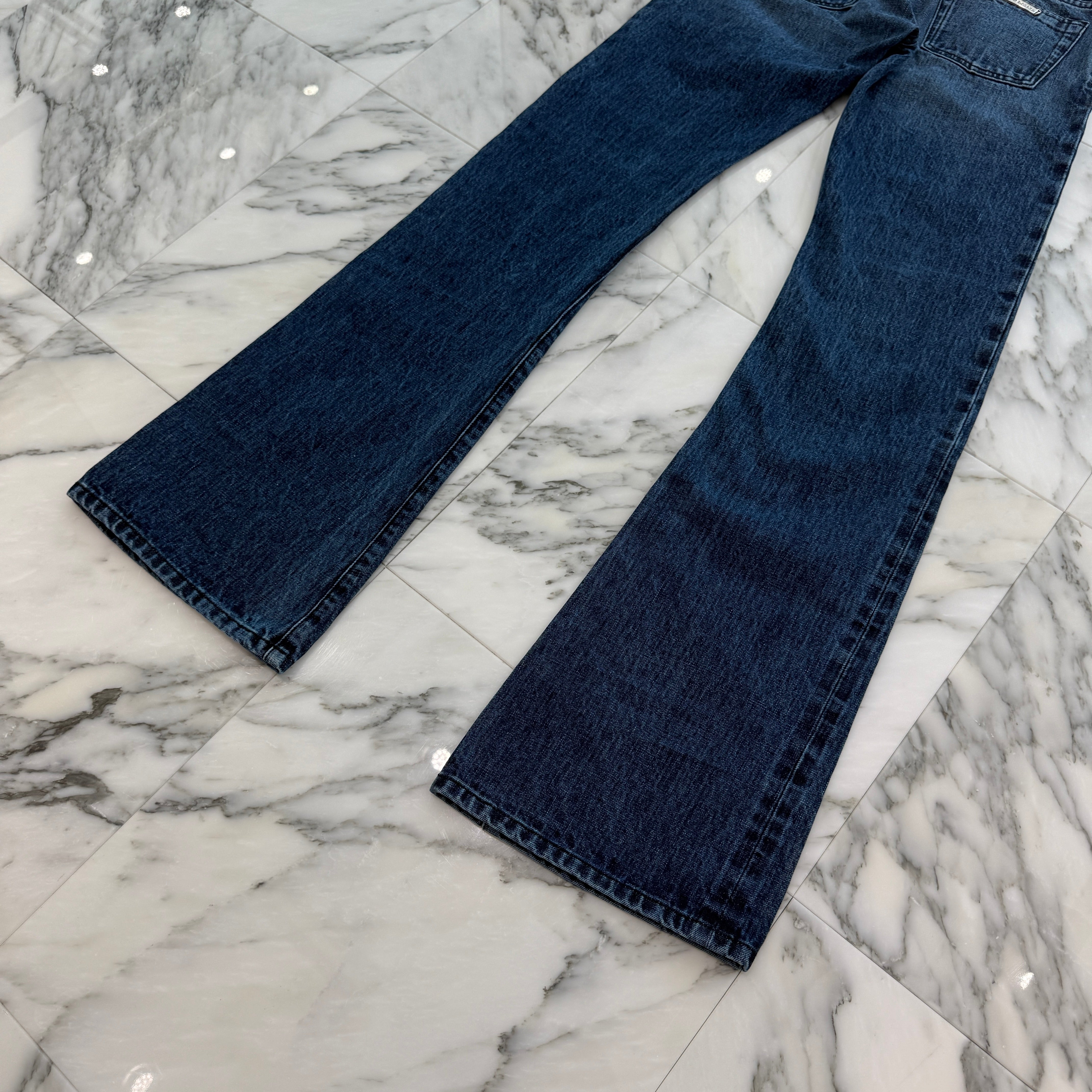 CHROME HEARTS Cross Ball Button Wide Flare Denim Pants Size 31 クロムハーツ クロスボールボタン ワイドフレア デニムパンツ サイズ31