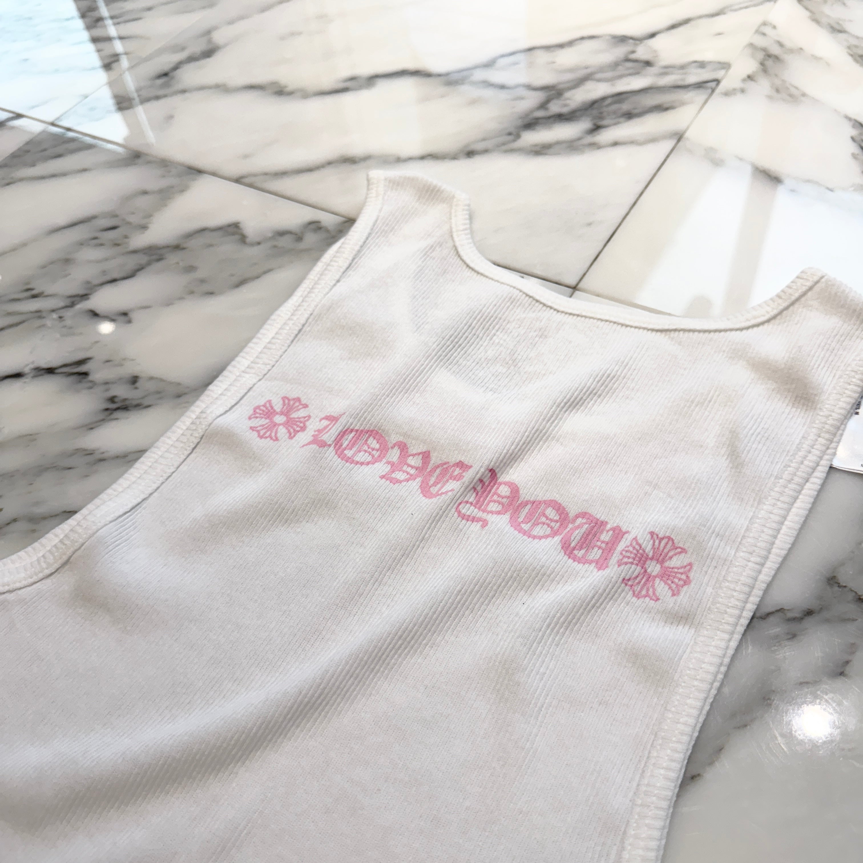 CHROME HEARTS Love You Rib Tank Top Size XL クロムハーツ ラブユー リブ タンクトップ サイズXL
