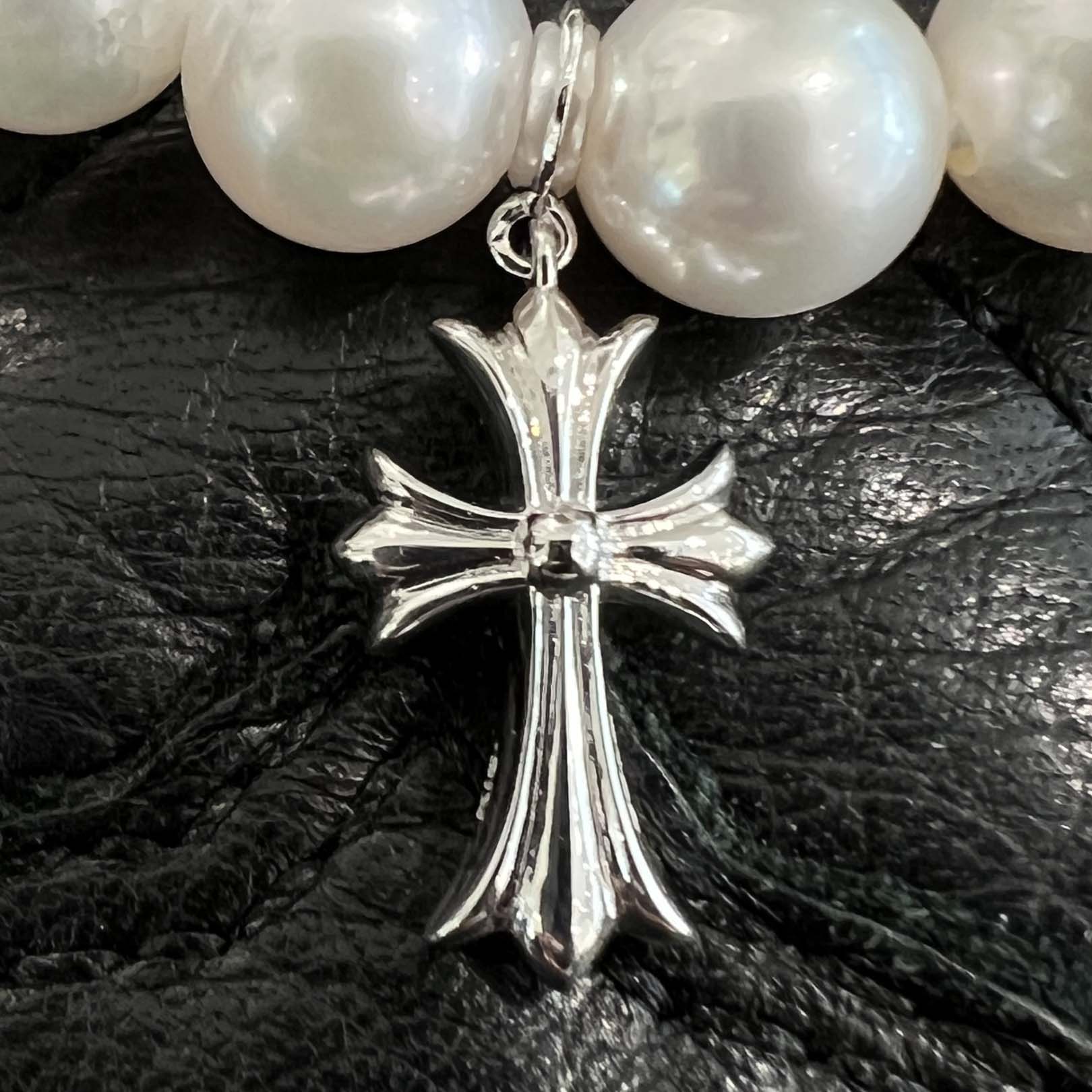 CHROME HEARTS × MIKIMOTO K18 WG White Pearl Bracelet クロムハーツ