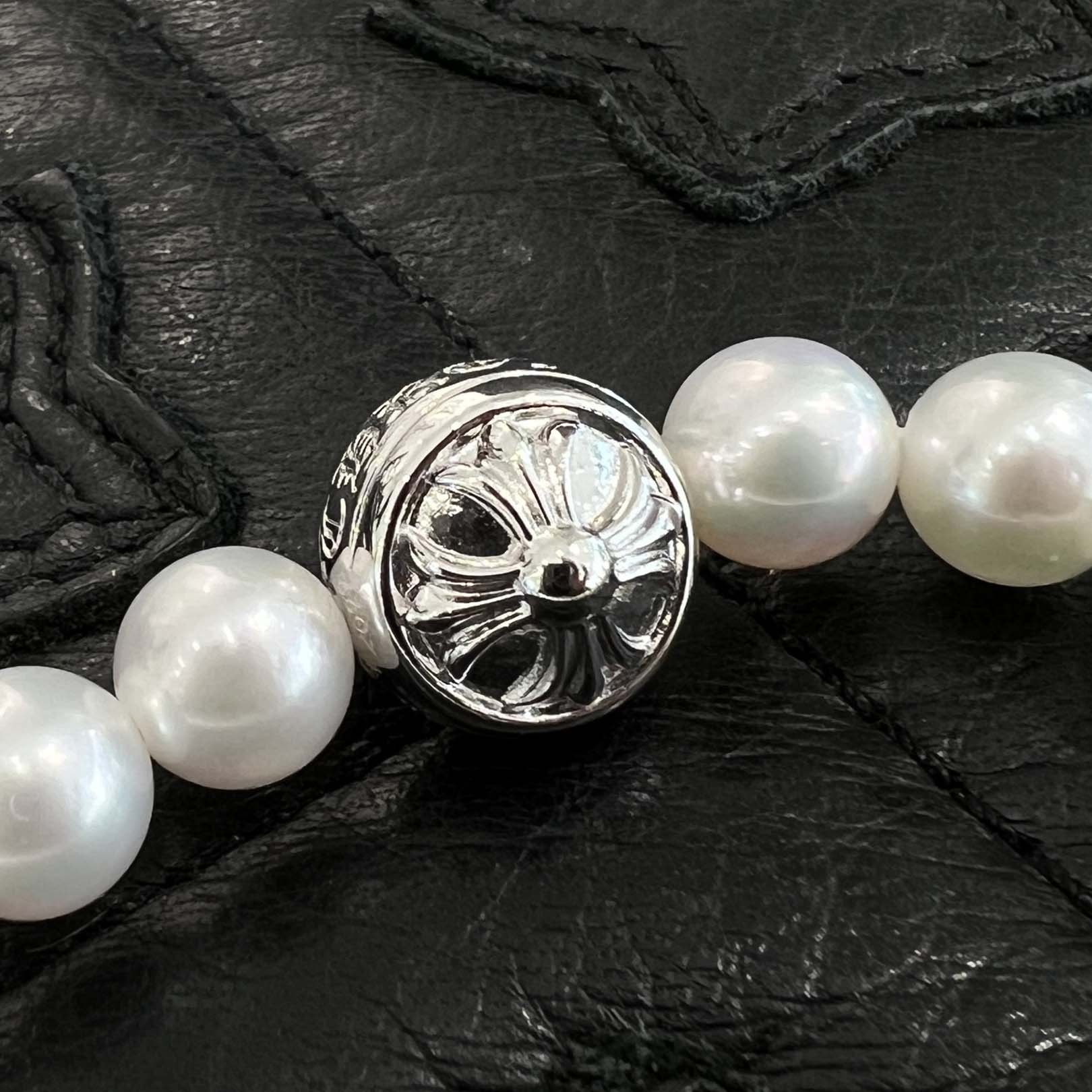 CHROME HEARTS × MIKIMOTO K18 WG White Pearl Bracelet クロムハーツ