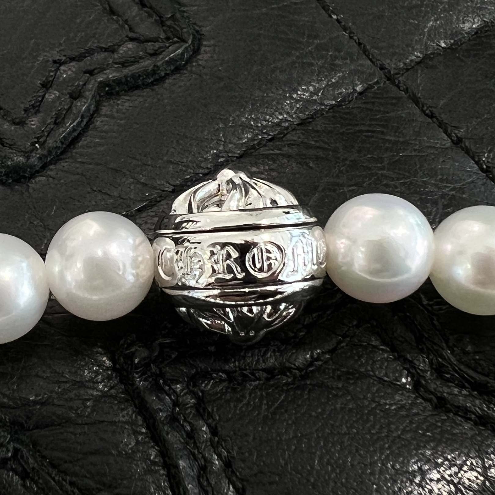 CHROME HEARTS × MIKIMOTO K18 WG White Pearl Bracelet クロムハーツ