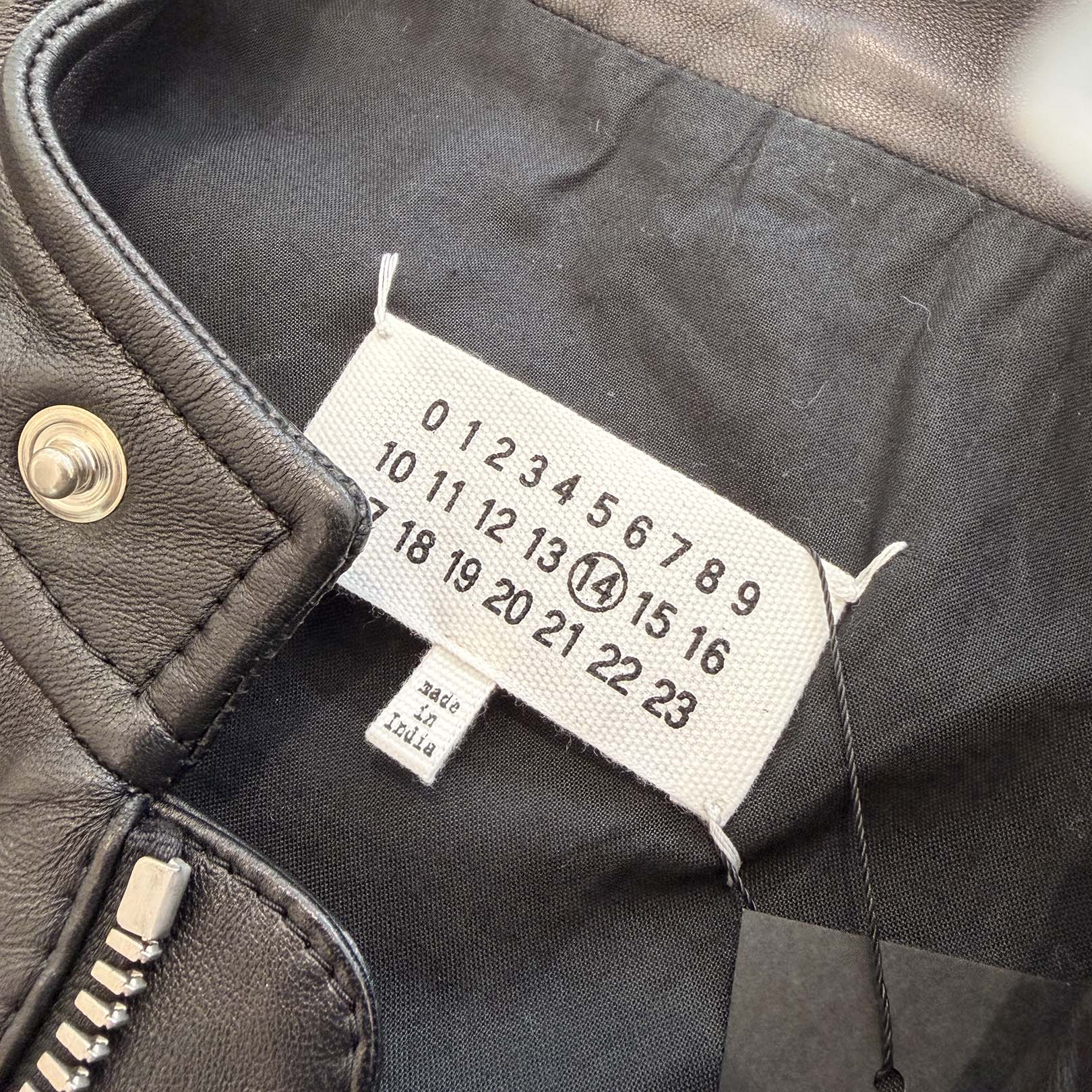 Maison Margiela 2023SS Sheepskin Leather Single Riders S50AM0489 SY1460 Size 52 メゾンマルジェラ シープスキンレザーシングルライダース サイズ52