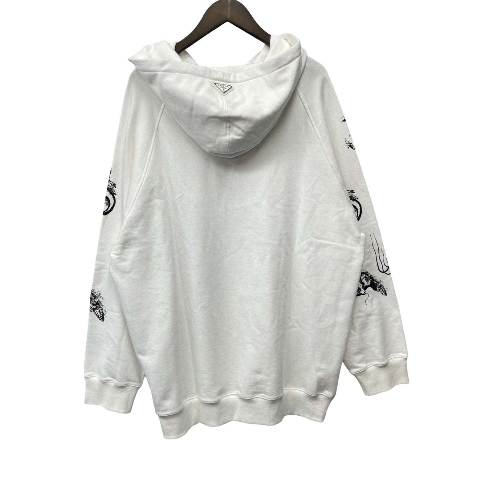 PRADA 2022SS Oversized Cotton Jersey Hoodie UJL12A S221 10l0 Size L