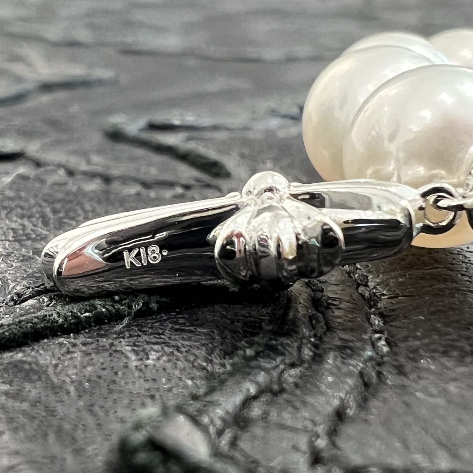 CHROME HEARTS × MIKIMOTO K18 WG White Pearl Bracelet クロムハーツ