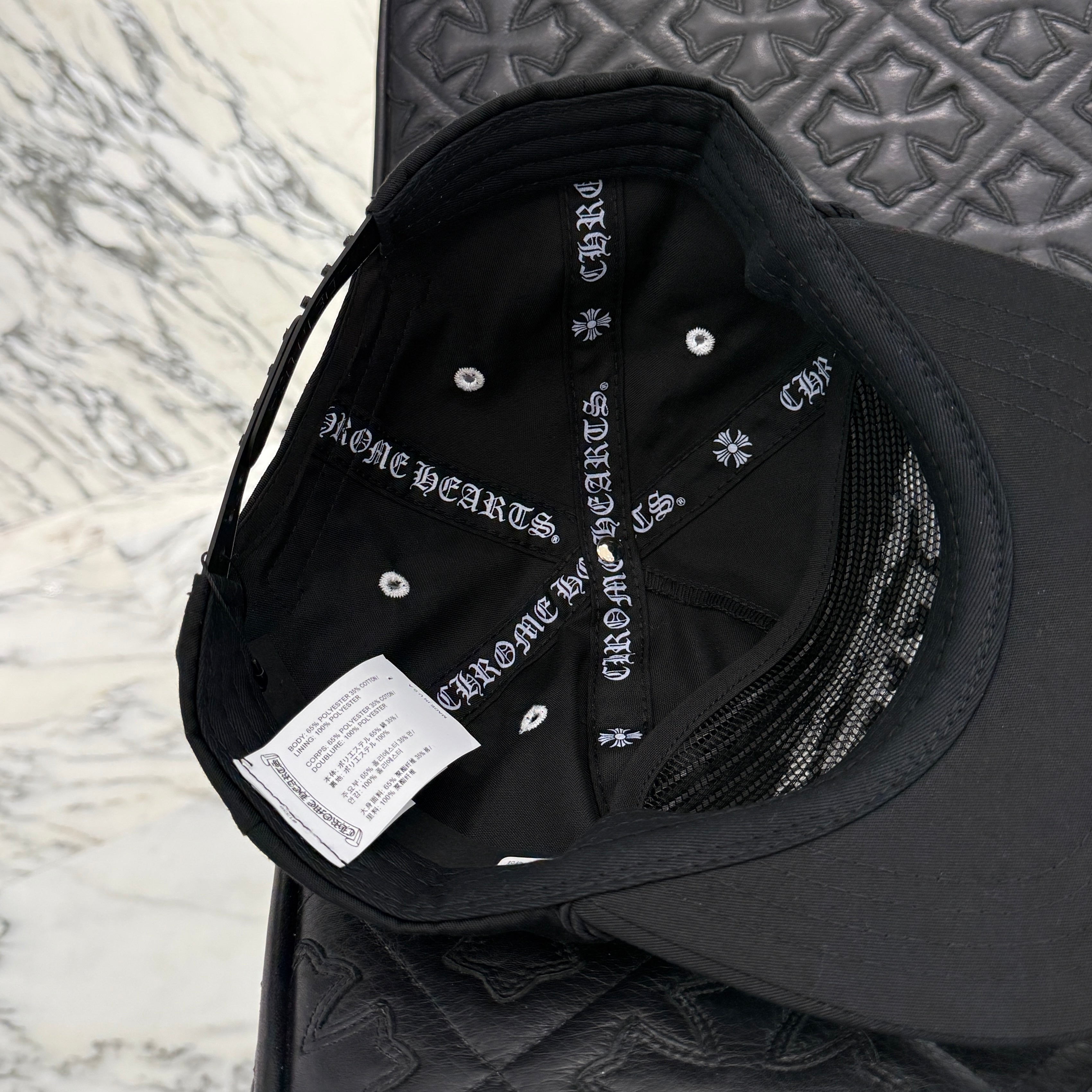 CHROME HEARTS GAS STATION King Taco 3 Cemetery Cross Trucker Cap Size ONE SIZE（53-60）クロムハーツ ガスステーション キングタコ 3セメタリークロス トラッカーキャップ サイズONE SIZE（53-60）