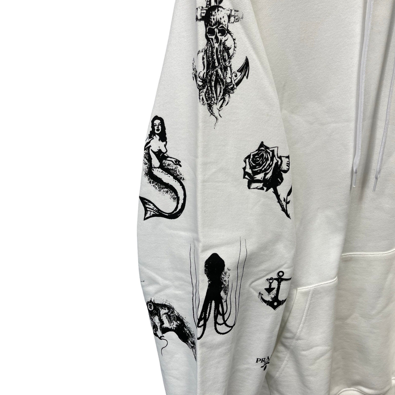 PRADA 2022SS Oversized Cotton Jersey Hoodie UJL12A S221 10l0 Size L