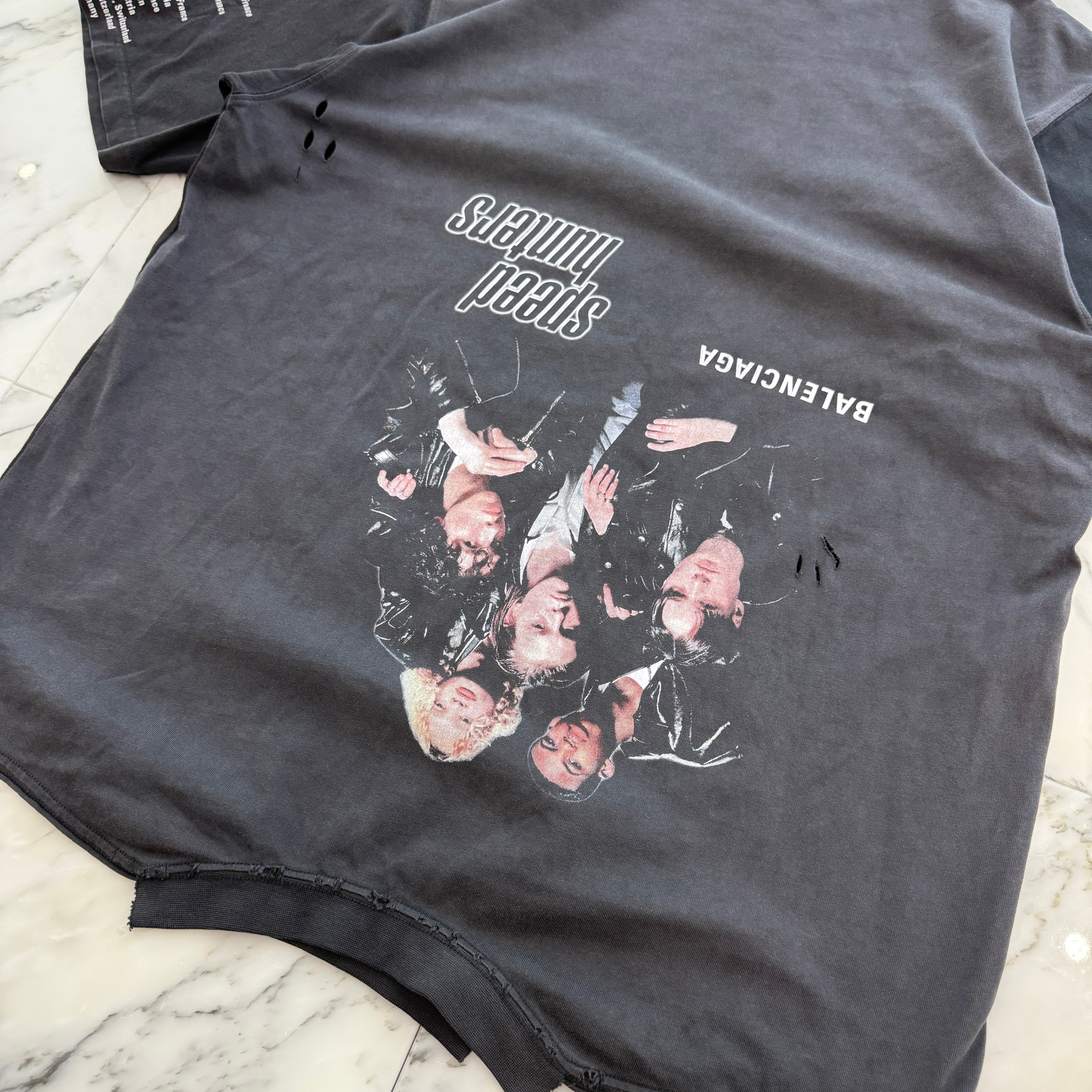 BALENCIAGA Speed Hunter Upside Down Oversized Tee 698811 TMVC9 Size 3 バレンシアガ スピードハンター アップサイドダウン オーバーサイズTシャツ サイズ3