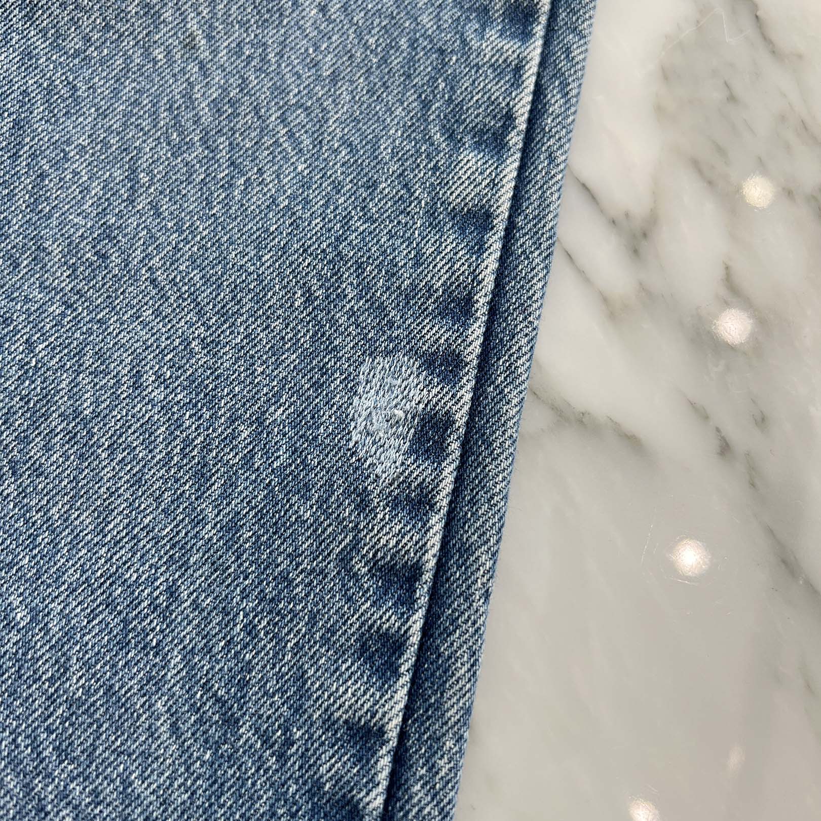 CHROME HEARTS × Levi's 505 VNTG Cemetery Leather Cross Patch Denim Pants Size 34 クロムハーツ × リーバイス 505 ヴィンテージ セメタリーレザークロスパッチ デニムパンツ サイズ34