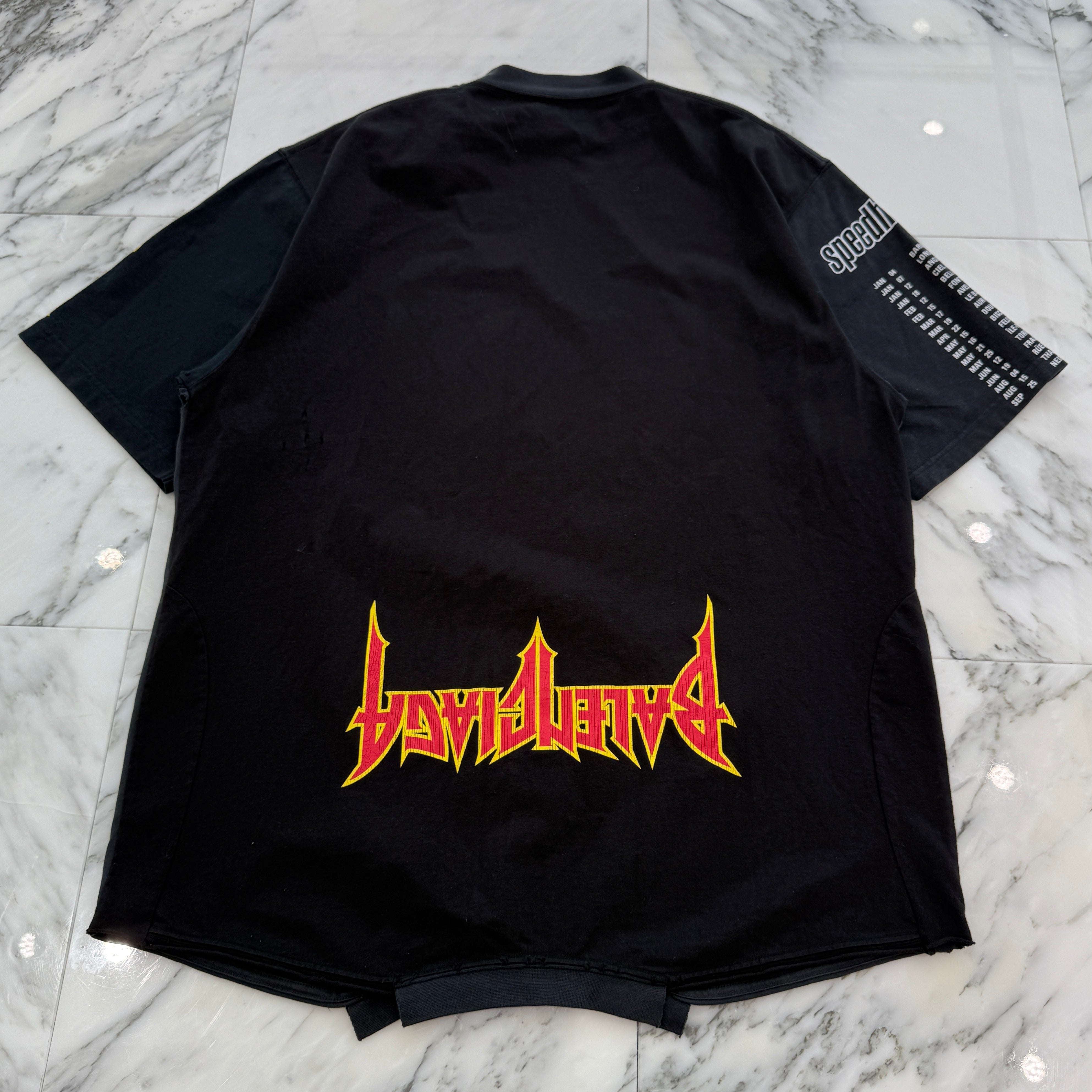 BALENCIAGA Speed Hunter Upside Down Oversized Tee 698811 TMVC9 Size 3 バレンシアガ スピードハンター アップサイドダウン オーバーサイズTシャツ サイズ3