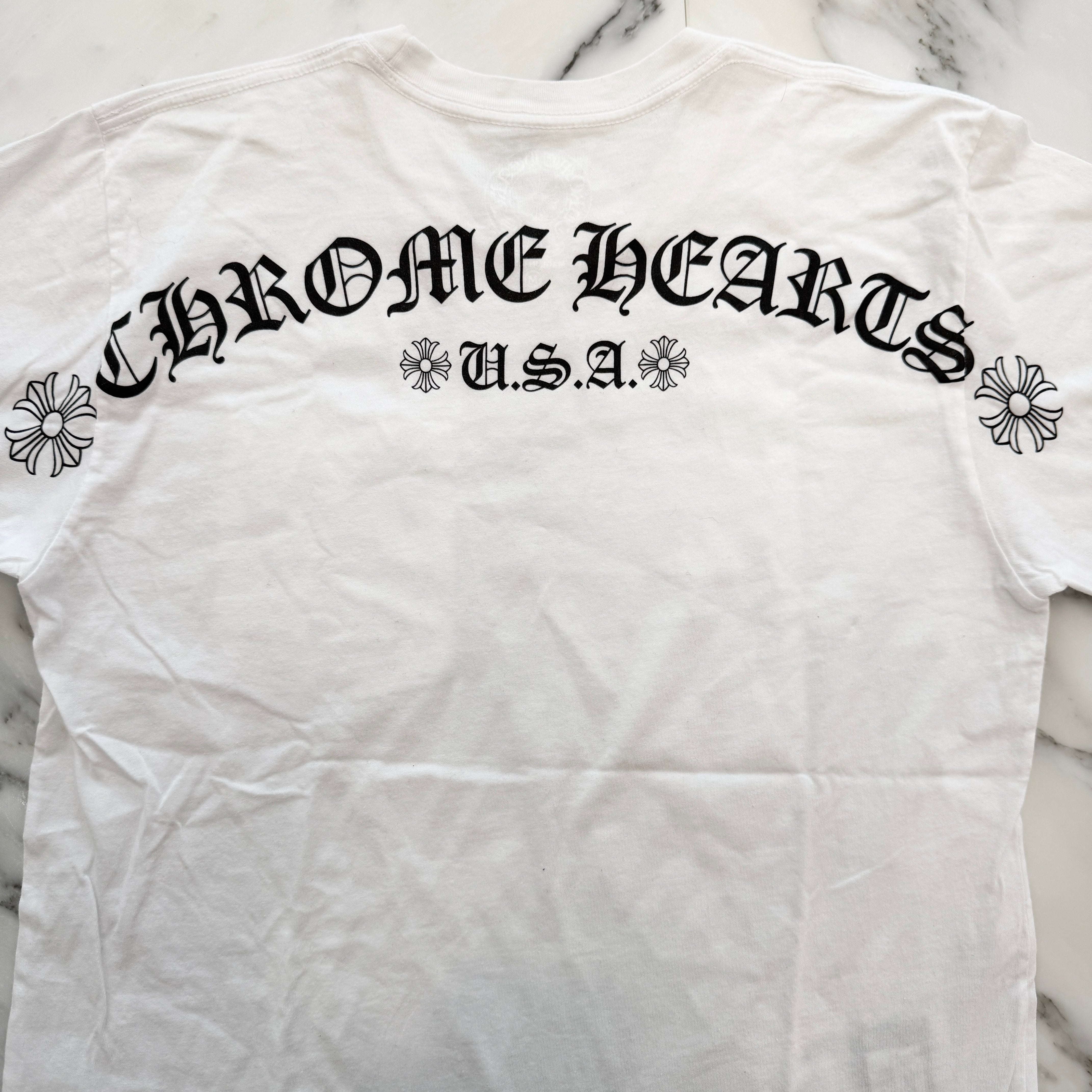 CHROME HEARTS Back Arch Logo USA Print Tee Size M クロムハーツ バックアーチロゴ USA プリントティー サイズM