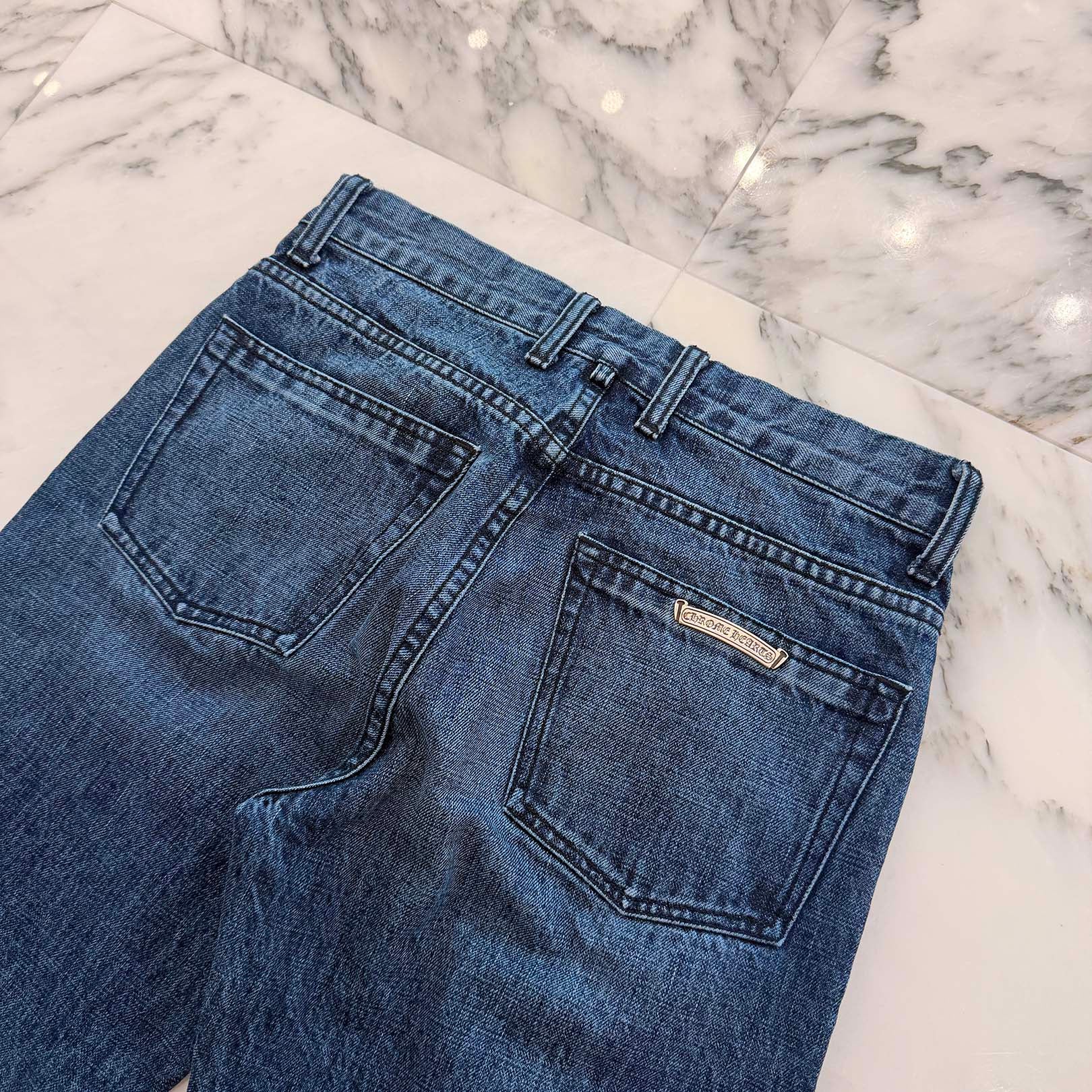 CHROME HEARTS Cross Ball Button Denim Pants Size 31 クロムハーツ クロスボールボタン デニムパンツ サイズ31
