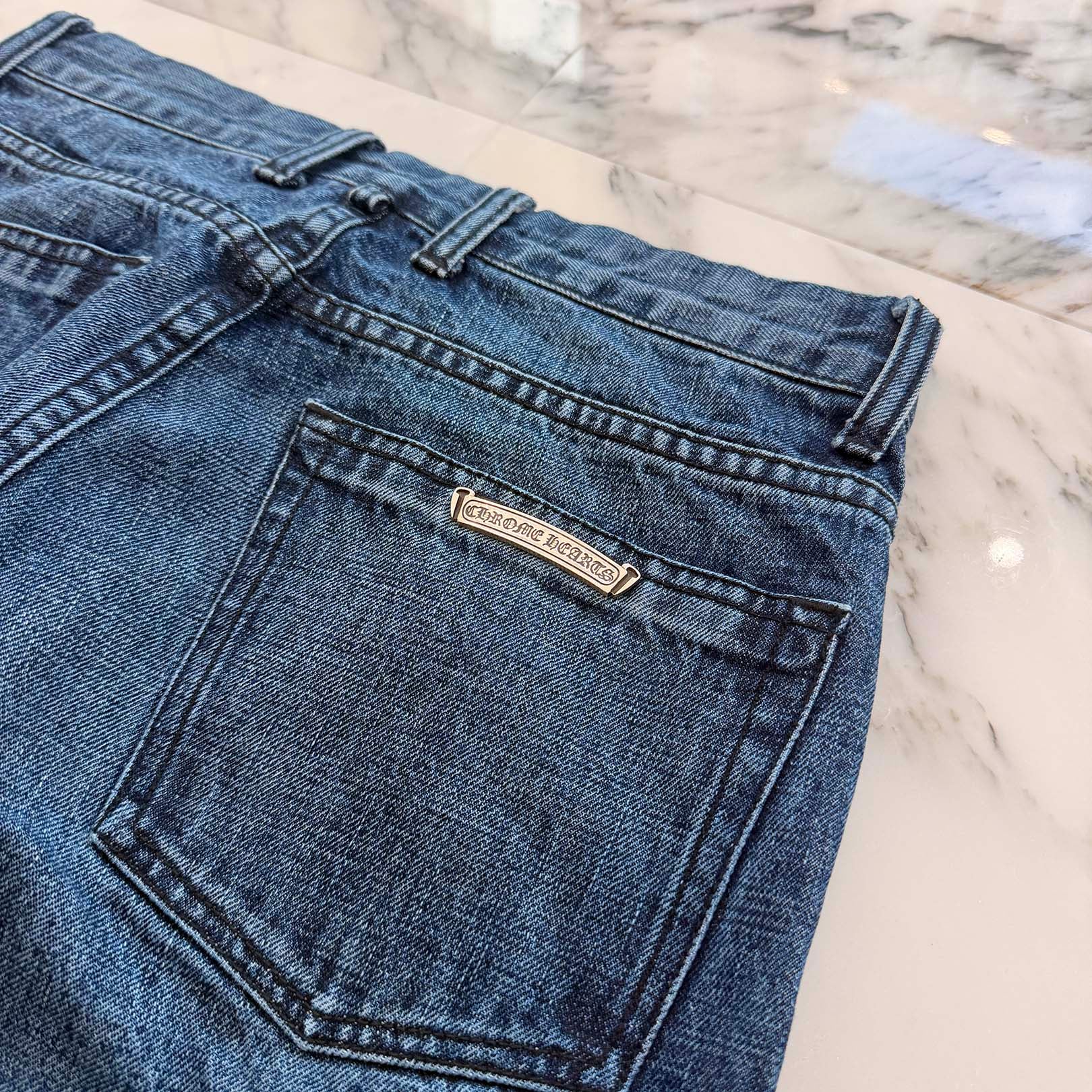 CHROME HEARTS Cross Ball Button Denim Pants Size 31 クロムハーツ クロスボールボタン デニムパンツ サイズ31