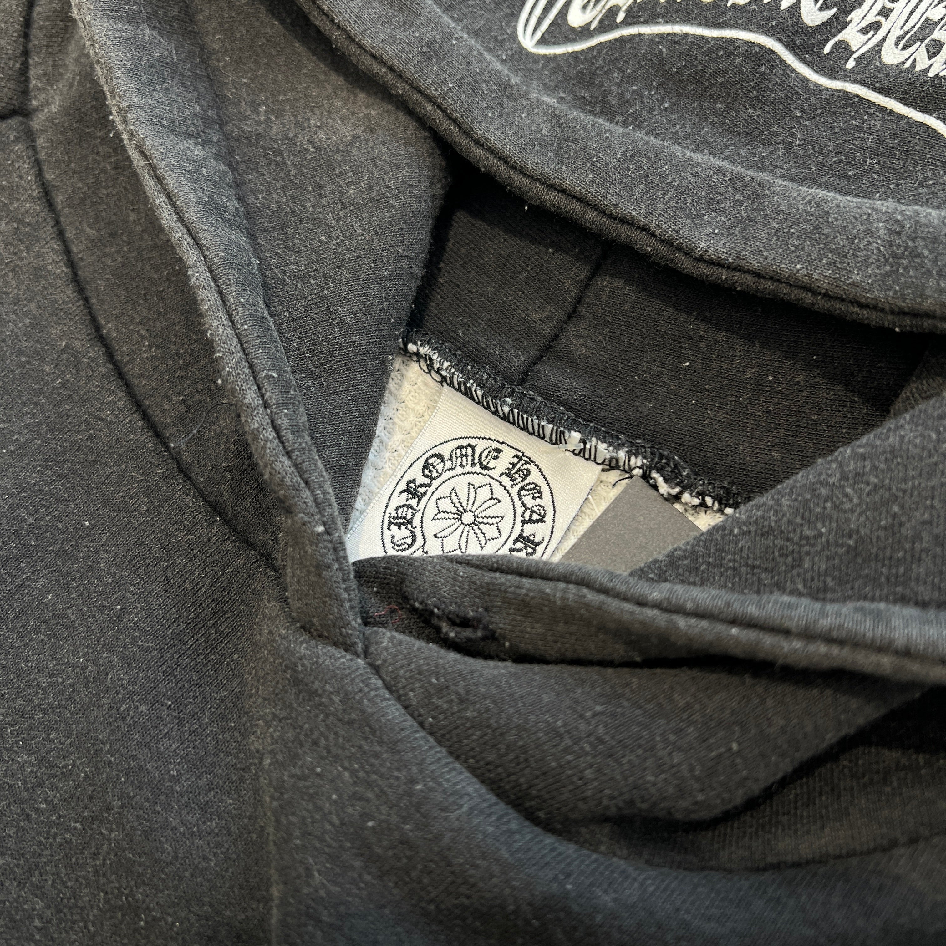 CHROME HEARTS OLD Back Scroll Logo Thermal Hoodie Size M クロムハーツ オールド バックスクロールロゴ サーマルフーディー サイズM