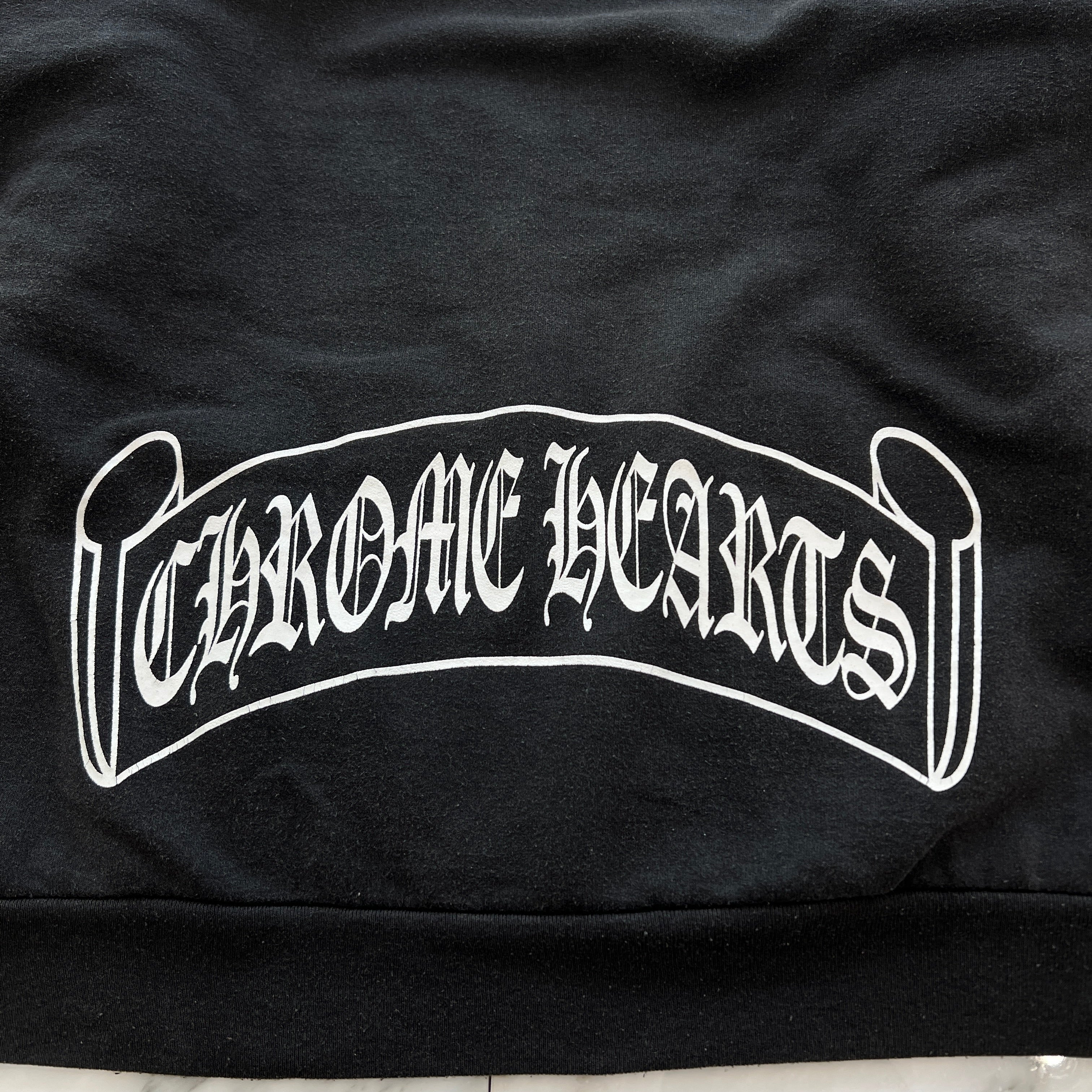 CHROME HEARTS OLD Back Scroll Logo Thermal Hoodie Size M クロムハーツ オールド バックスクロールロゴ サーマルフーディー サイズM